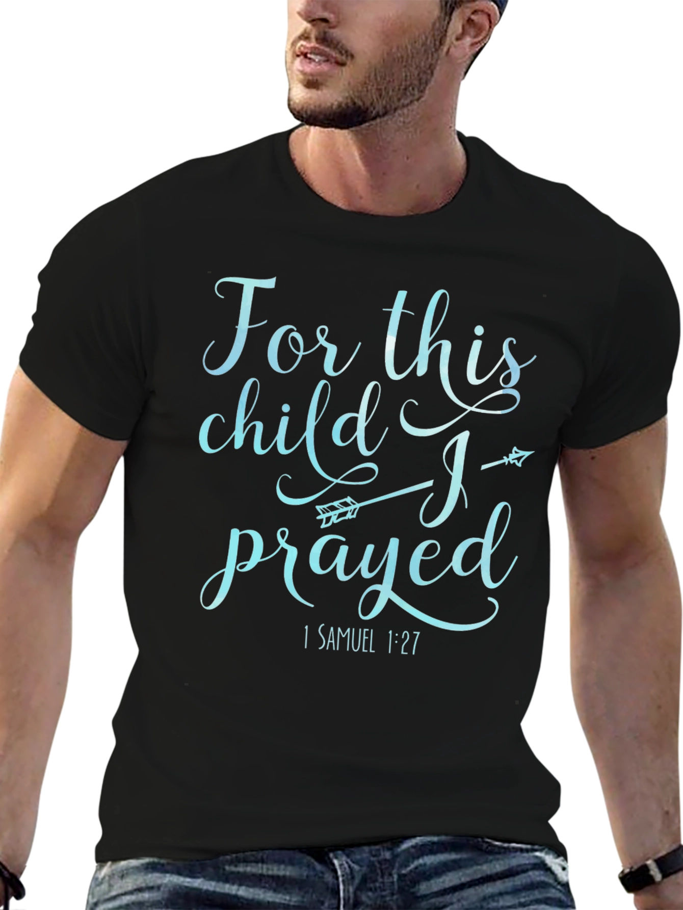 Black For This Child I Prayed T-Shirt view 6