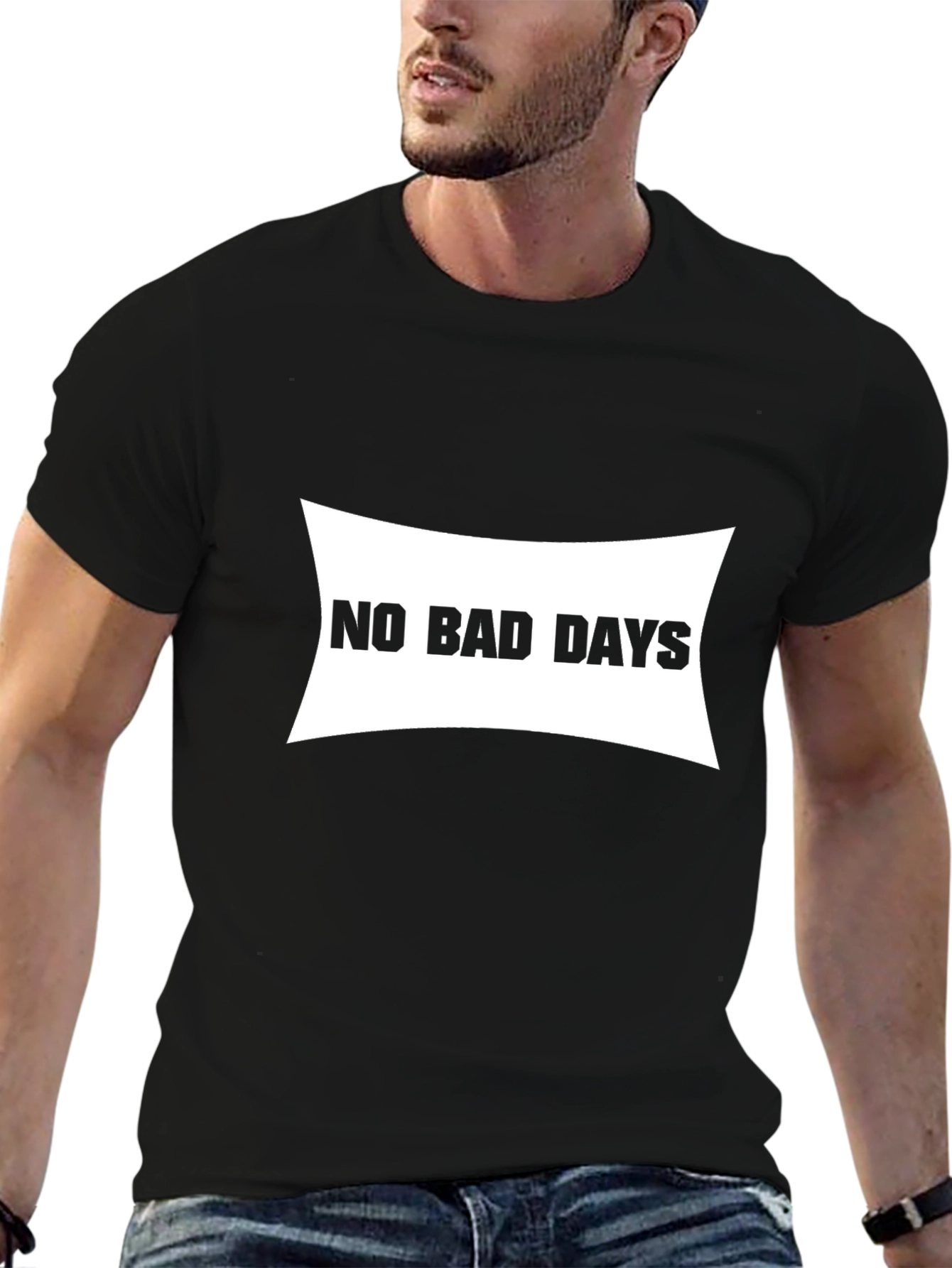 Black No Bad Days Black T-Shirt view 6