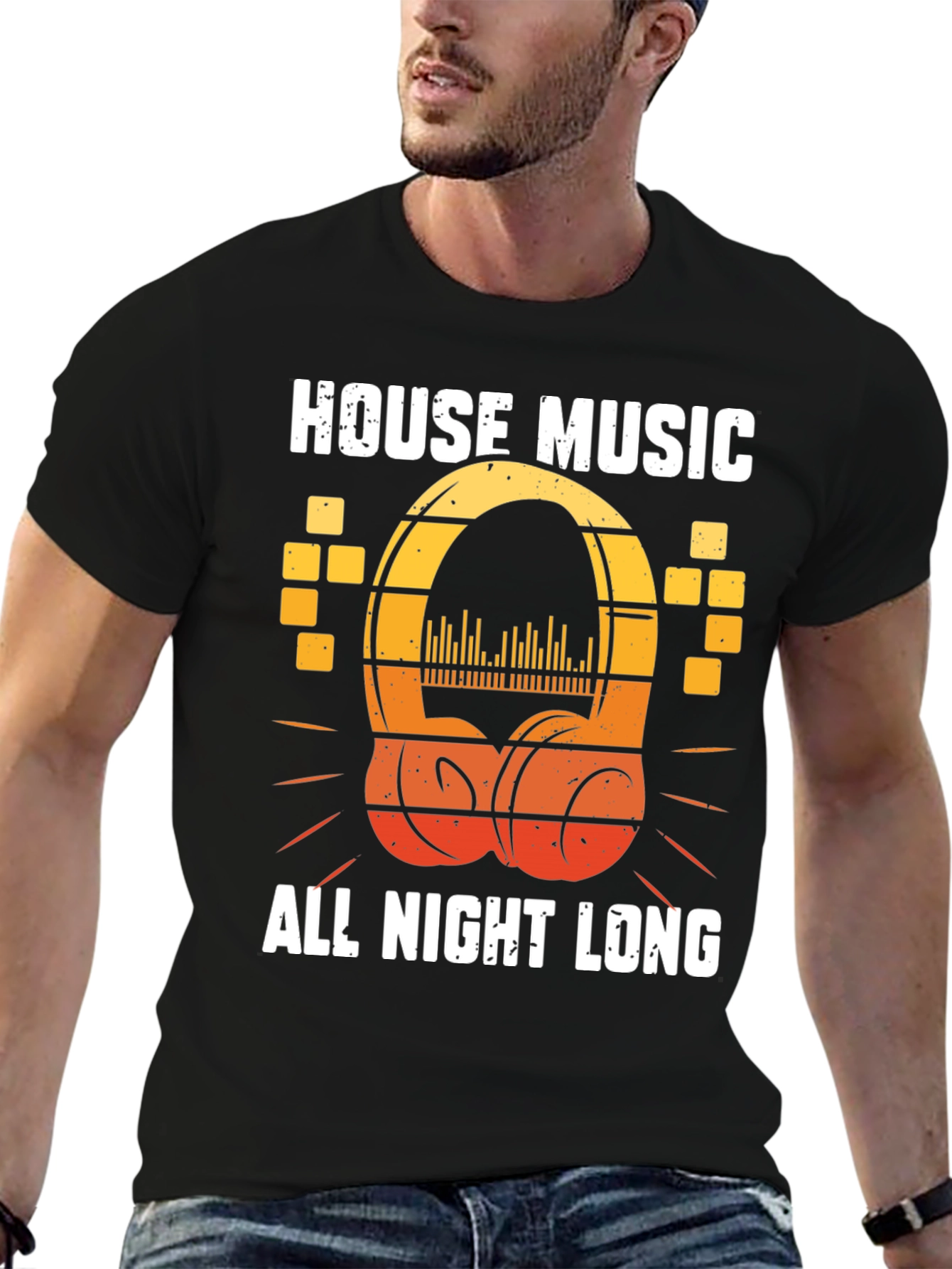 Black House Music All Night Long T-Shirt view 6