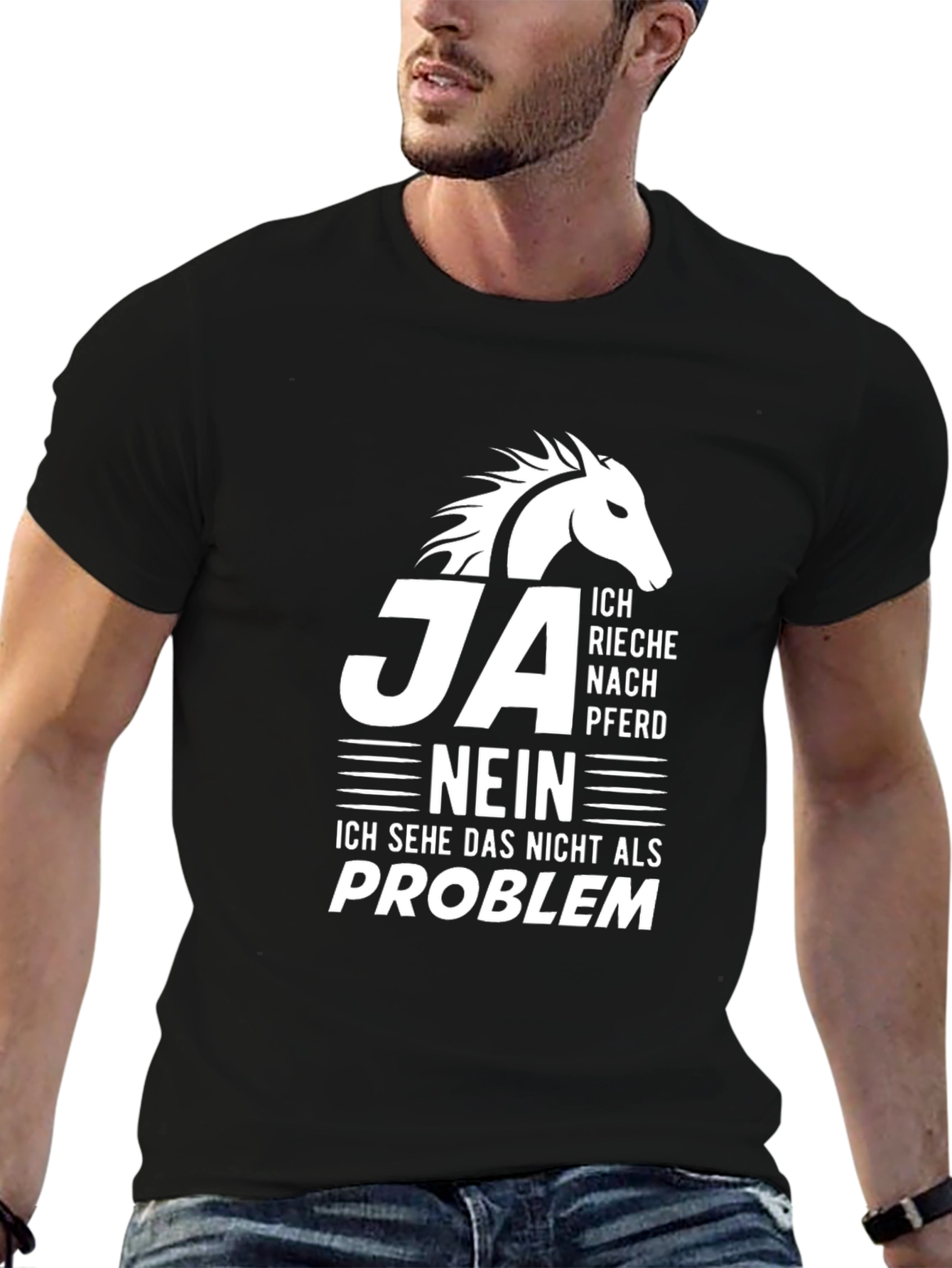 Black Ich Rieche Nach Pferd T-Shirt - Horse Lover Tee view 6