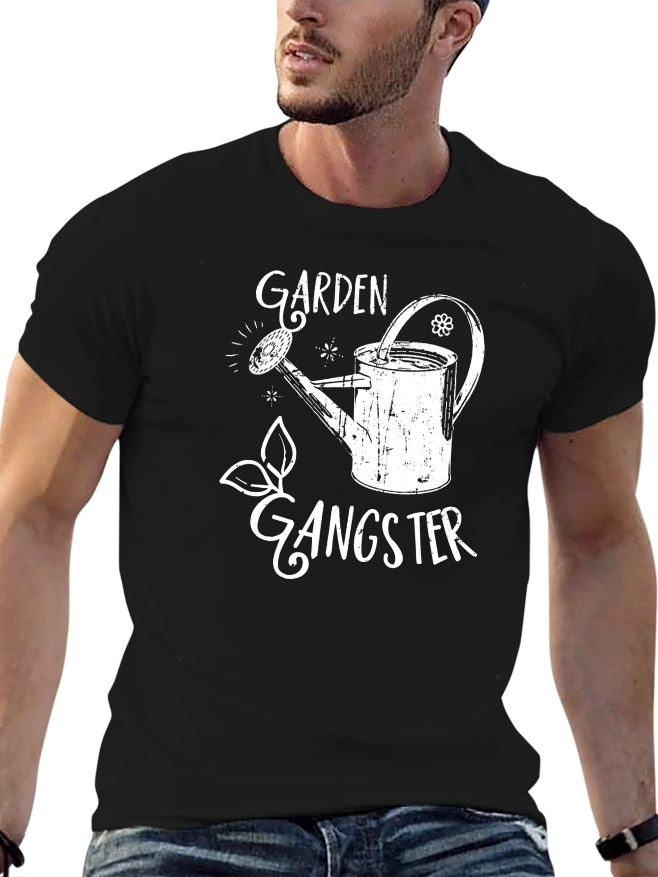 Black Garden Gangster Graphic T-Shirt view 6