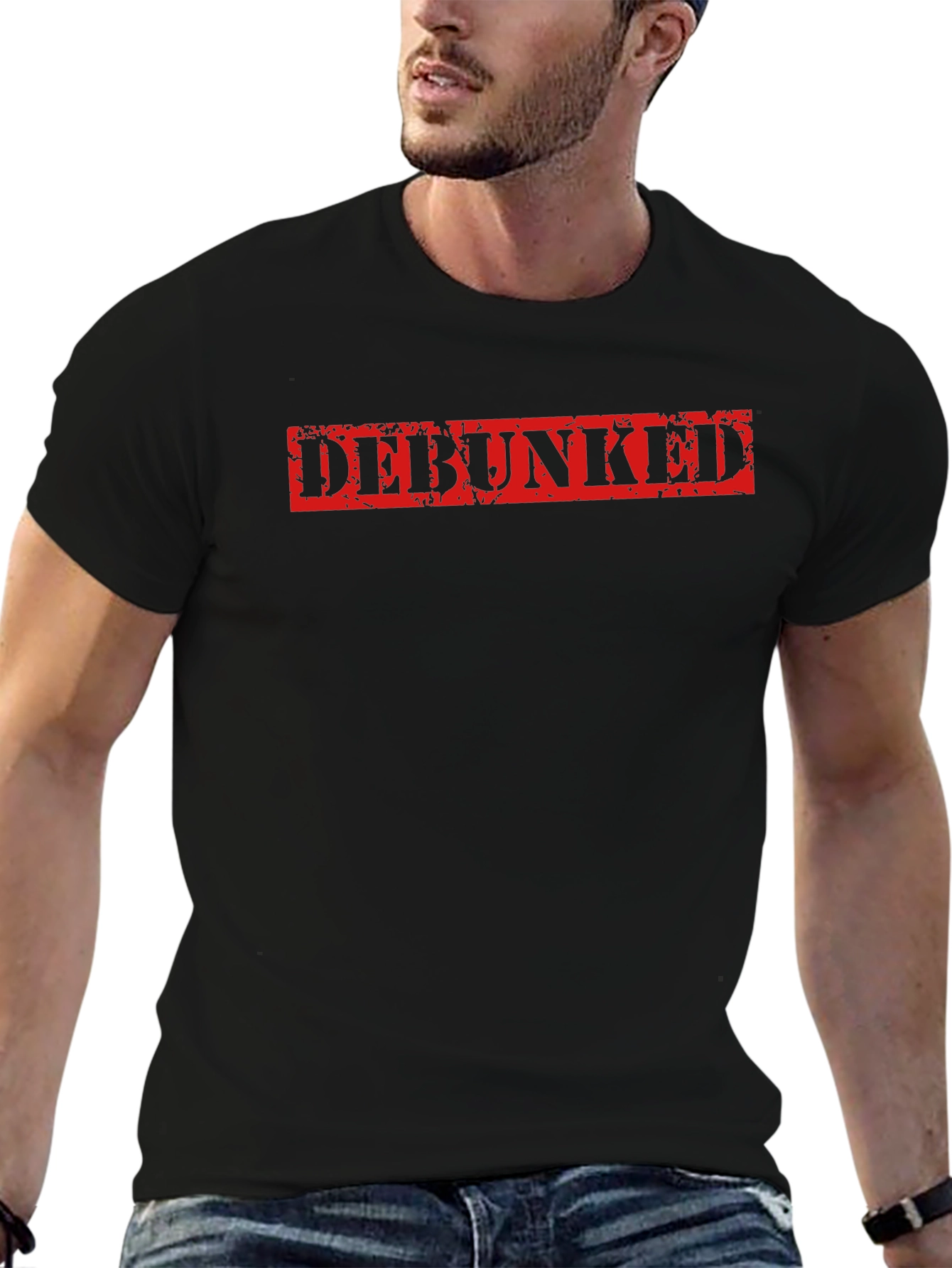 Black Debunked Graphic Tee - Black T-Shirt view 6