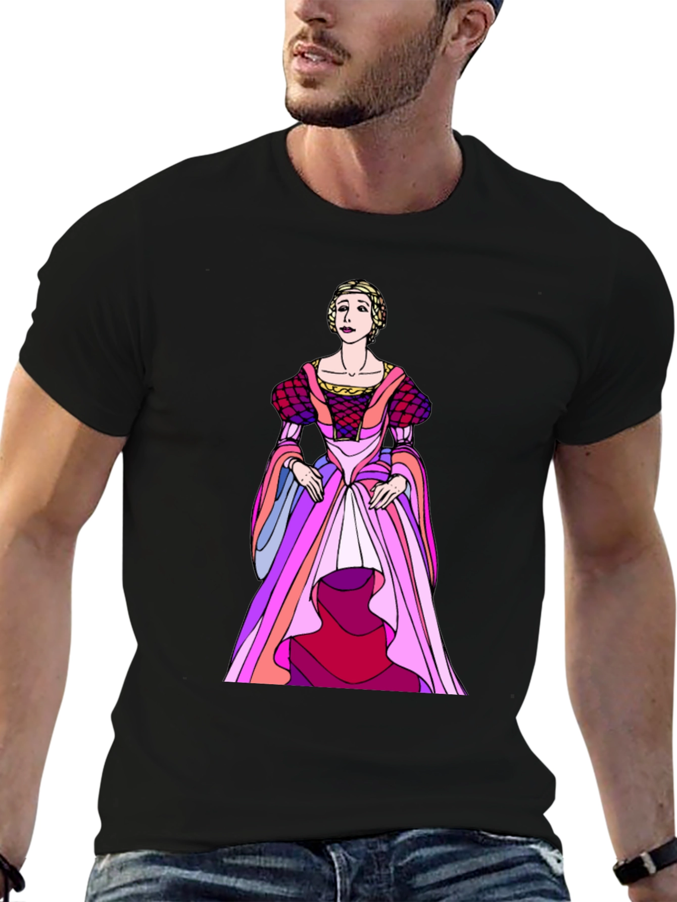 Black Renaissance Dress Graphic Tee view 6