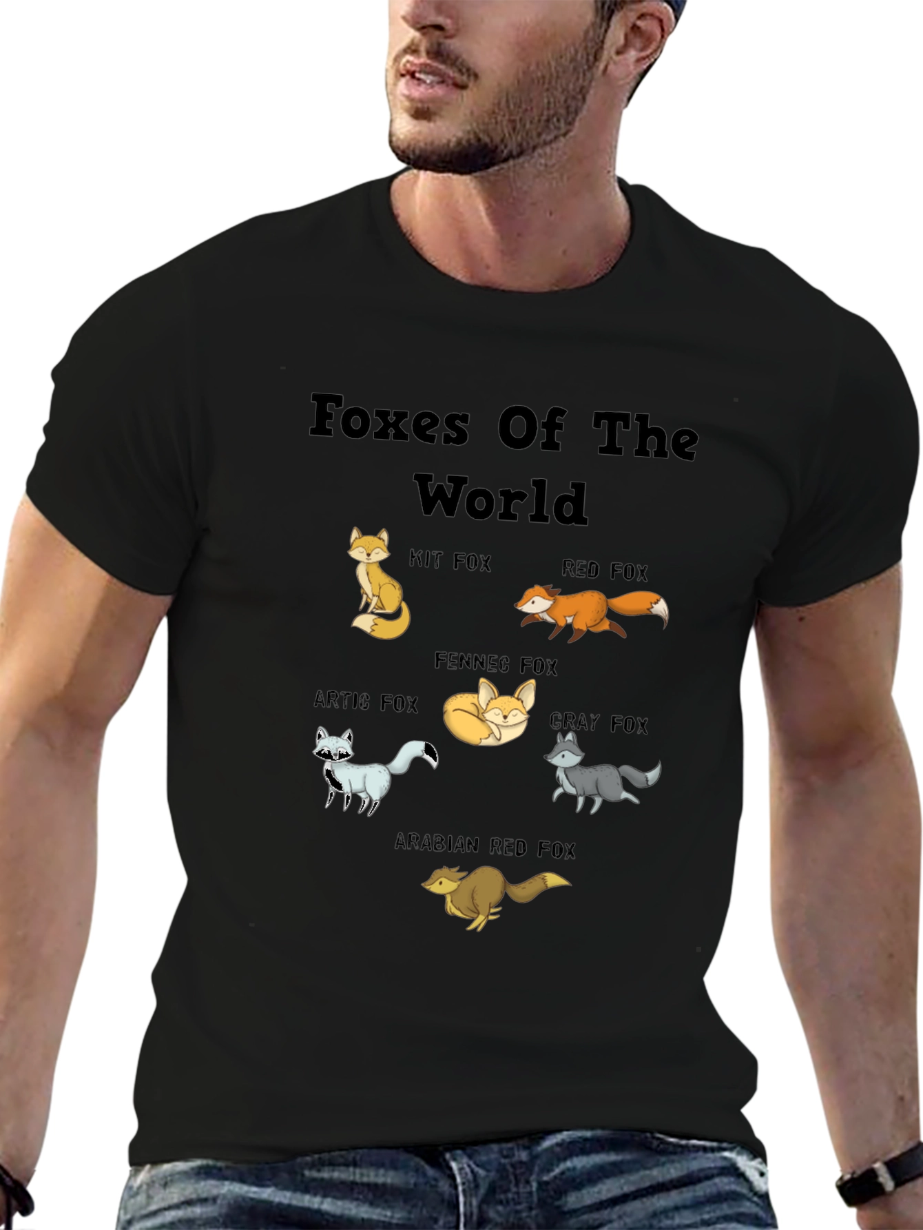 Black Foxes of the World T-Shirt view 6