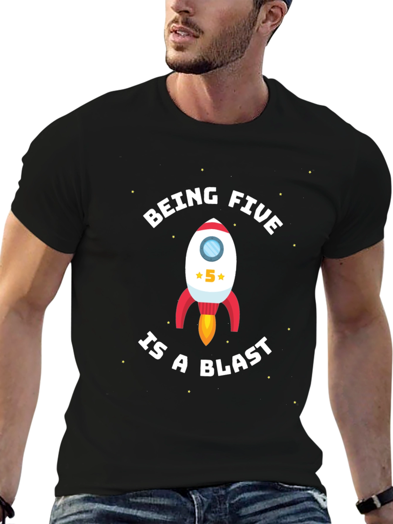 Black Being Five Is A Blast T-Shirt view 6