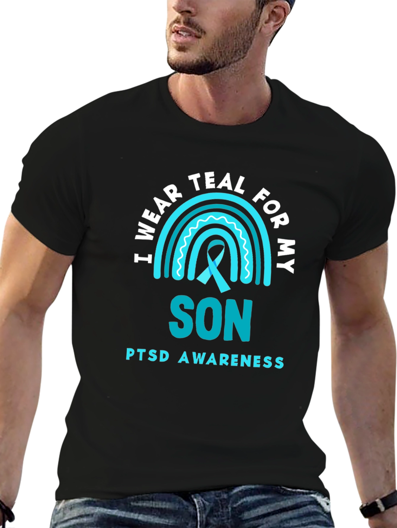 I Wear Teal For My Son PTSD Awareness T-Shirt - 6