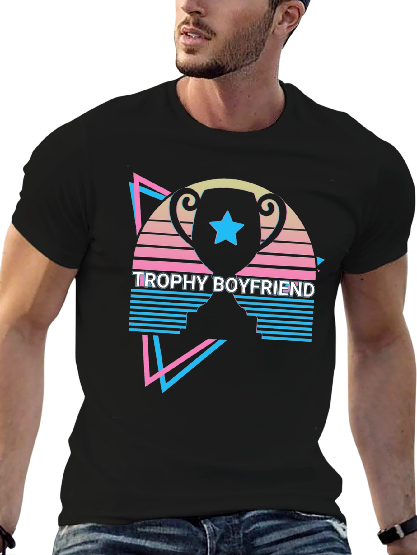 Black Trophy Boyfriend Graphic T-Shirt view 6