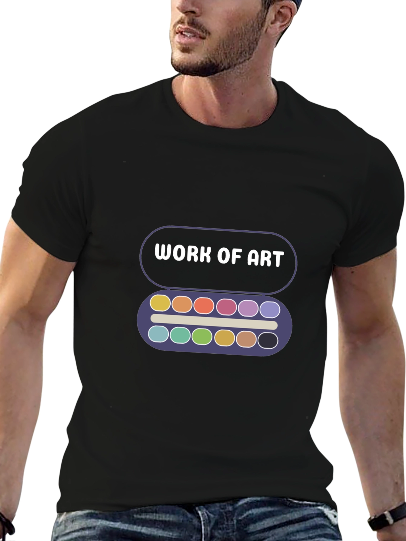Black Work of Art T-Shirt view 6