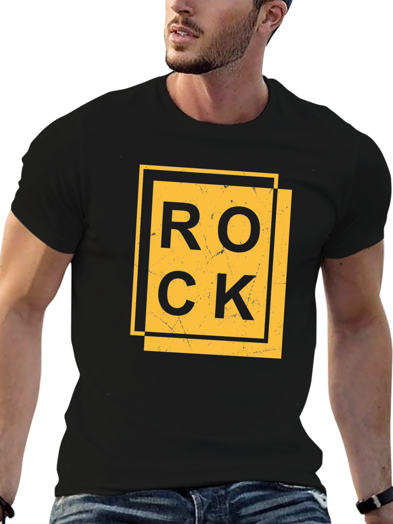 Black Rock Graphic Print Black T-Shirt view 6