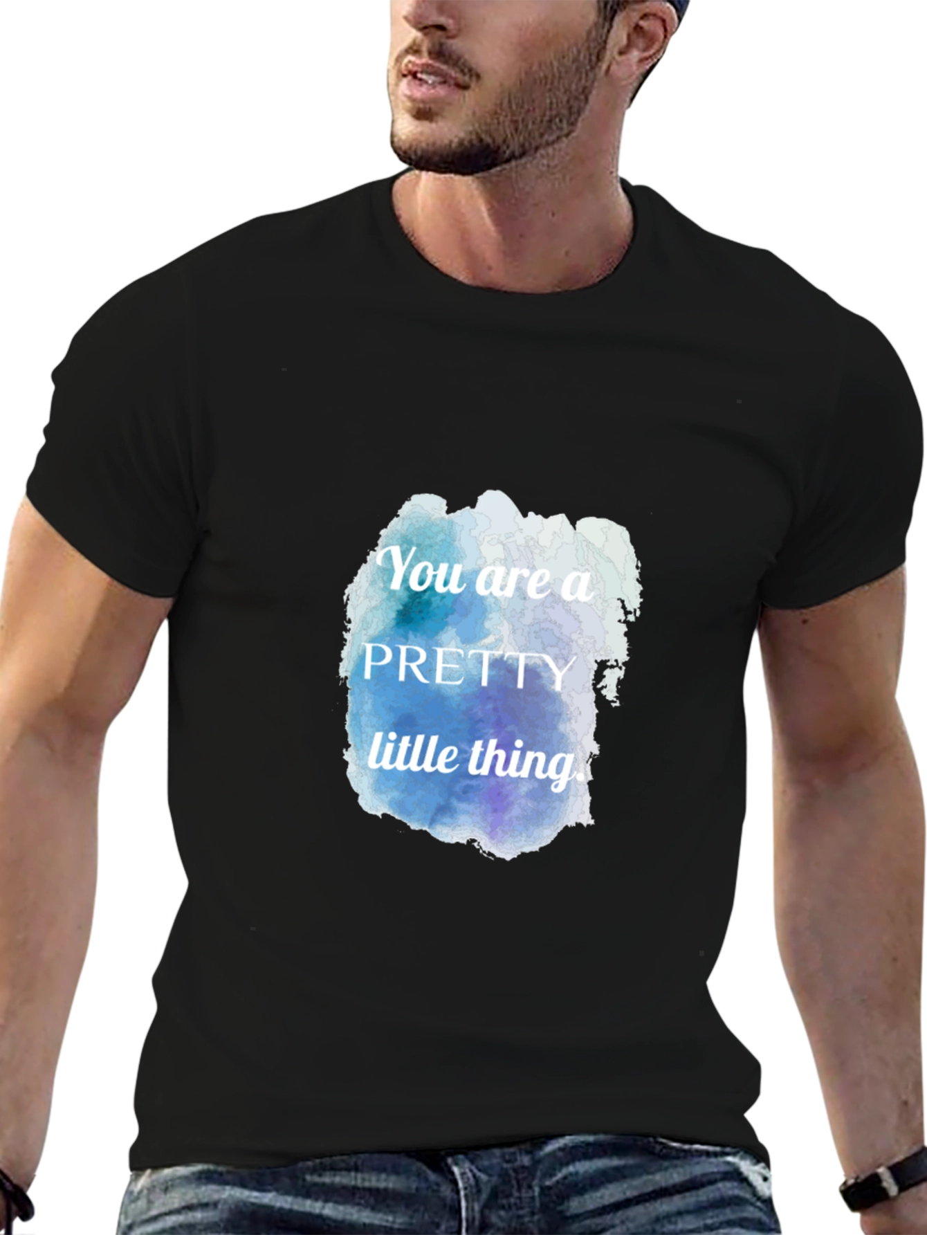 Black Watercolor Quote Tee - You're a Pretty Little Thing view 6