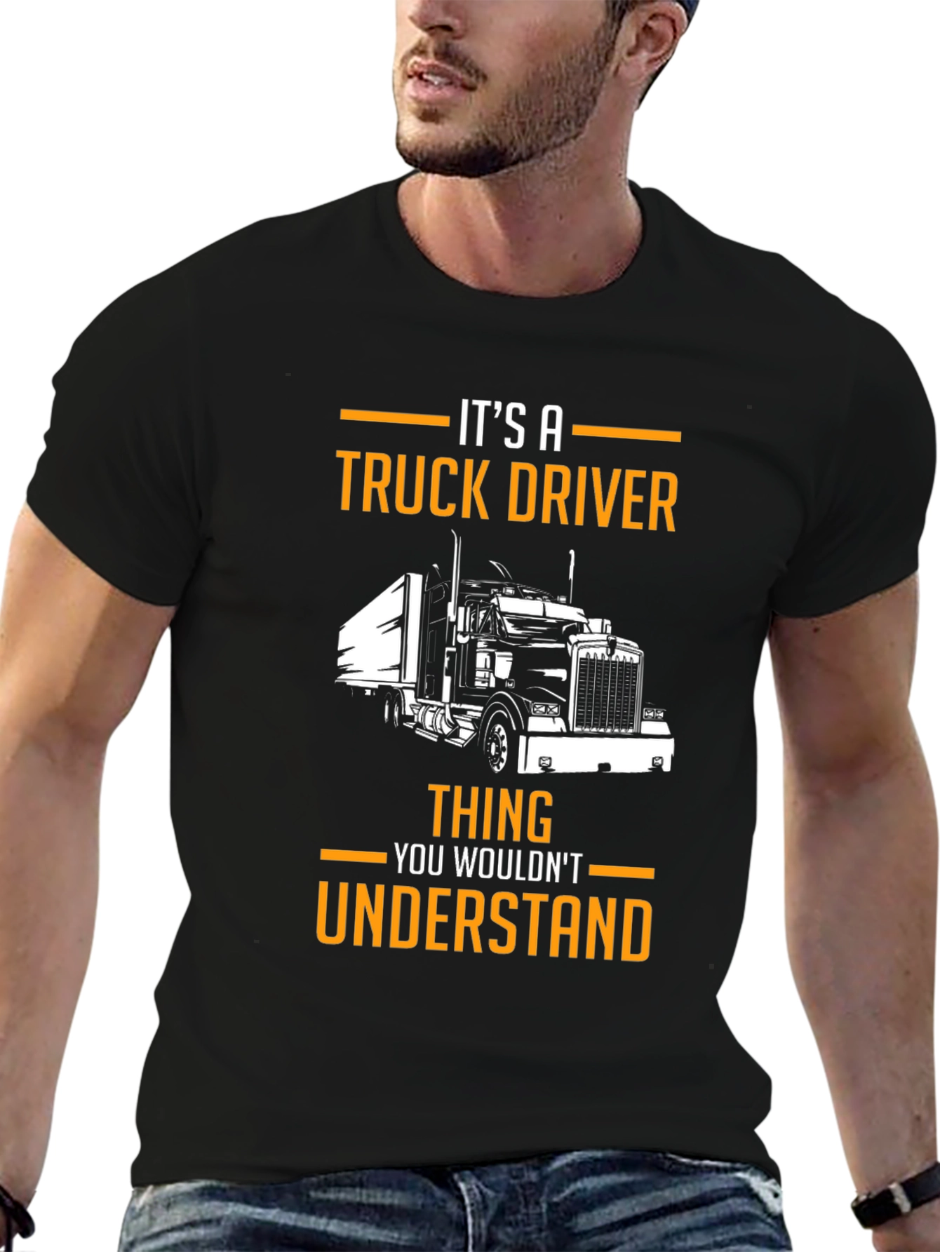 Black Truck Driver T-Shirt - It's A Truck Driver Thing! view 6