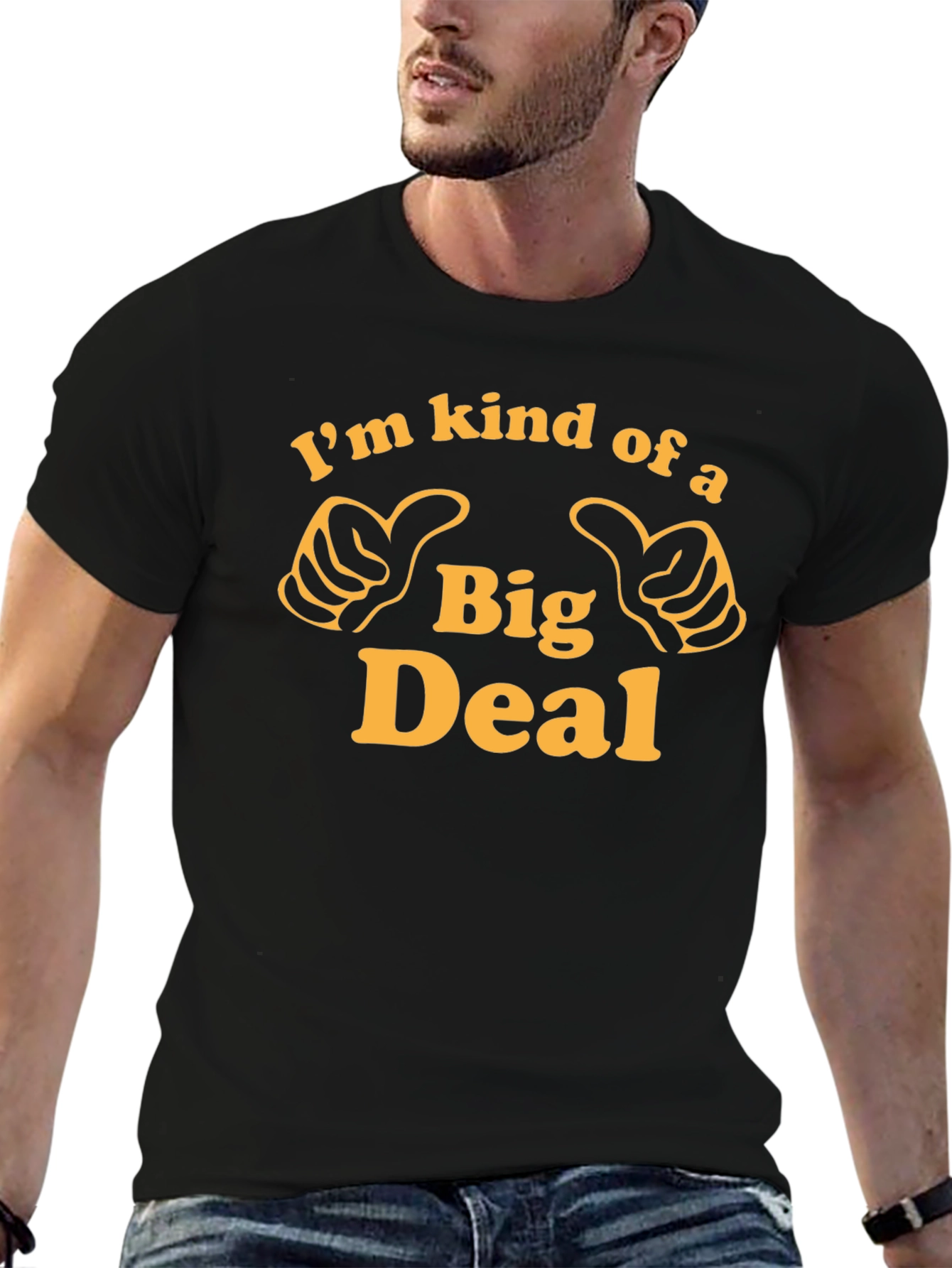 Black Big Deal Graphic T-Shirt view 6
