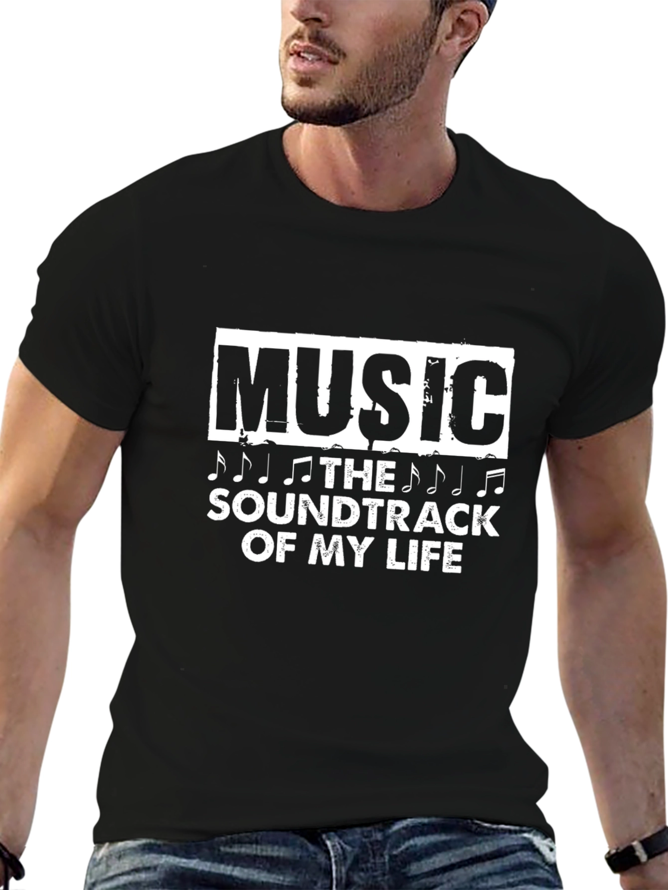 Black Music Soundtrack of My Life Graphic Tee view 6