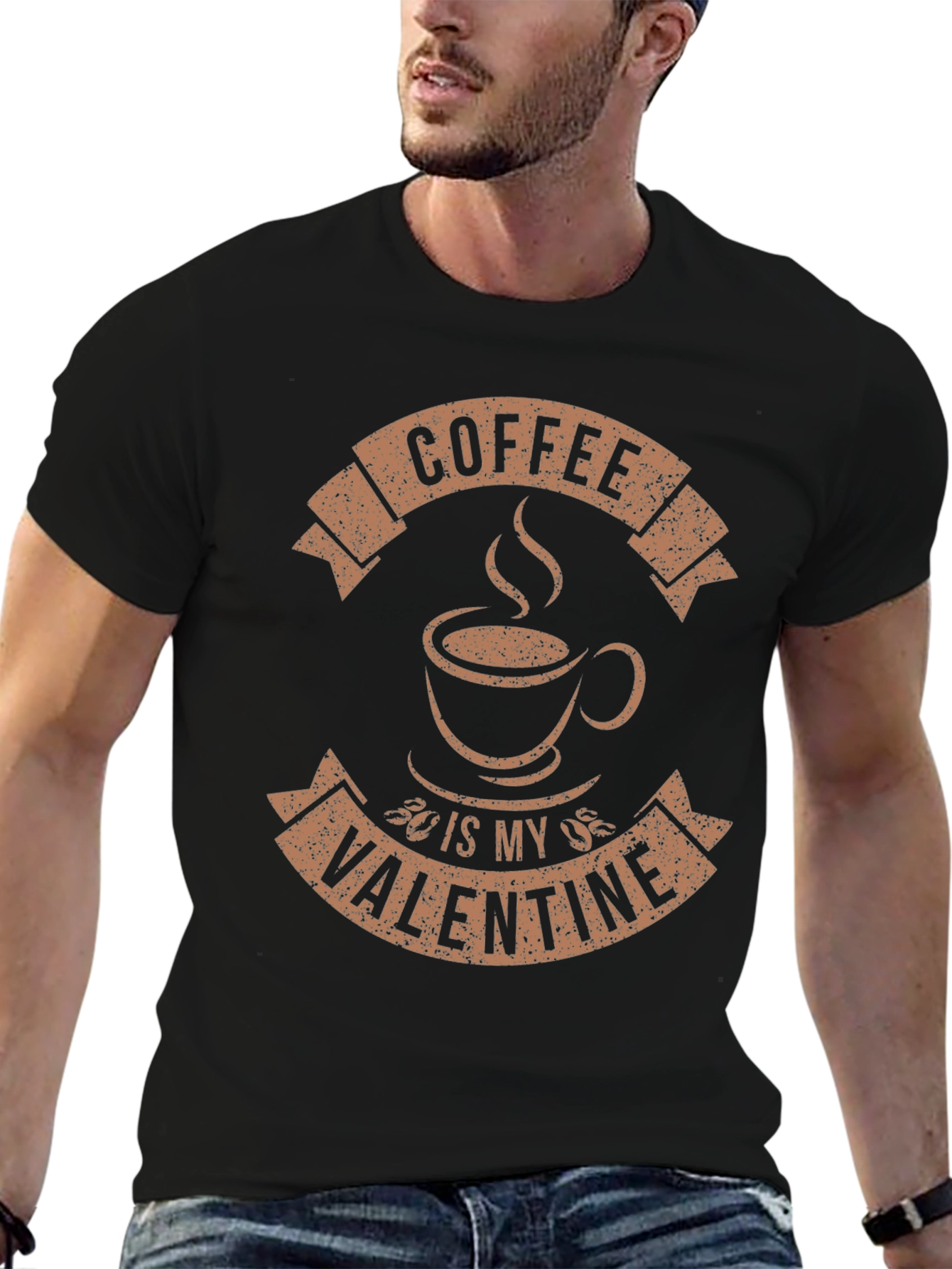 Black Coffee Is My Valentine Graphic Tee view 6