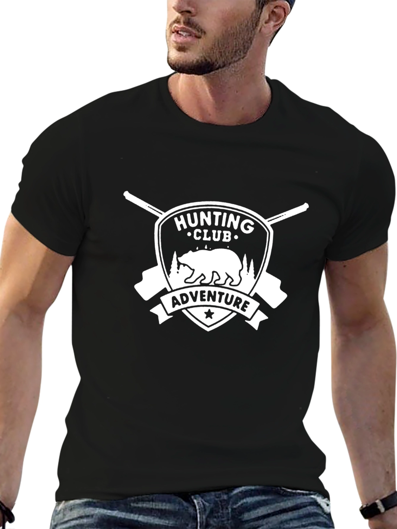 Black Hunting Club Adventure Black Graphic Tee view 6
