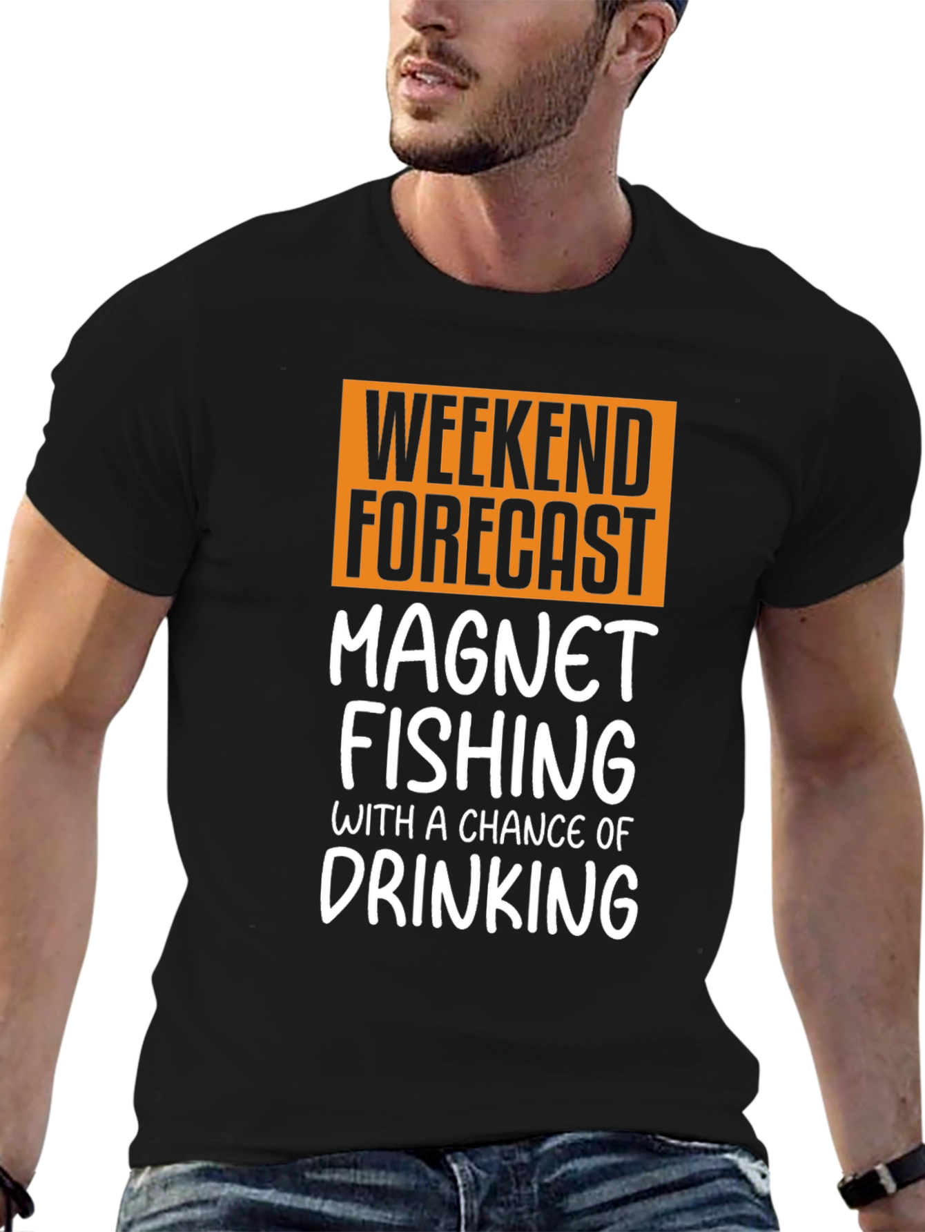 Black Weekend Magnet Fishing T-Shirt - Drinking Chance view 6