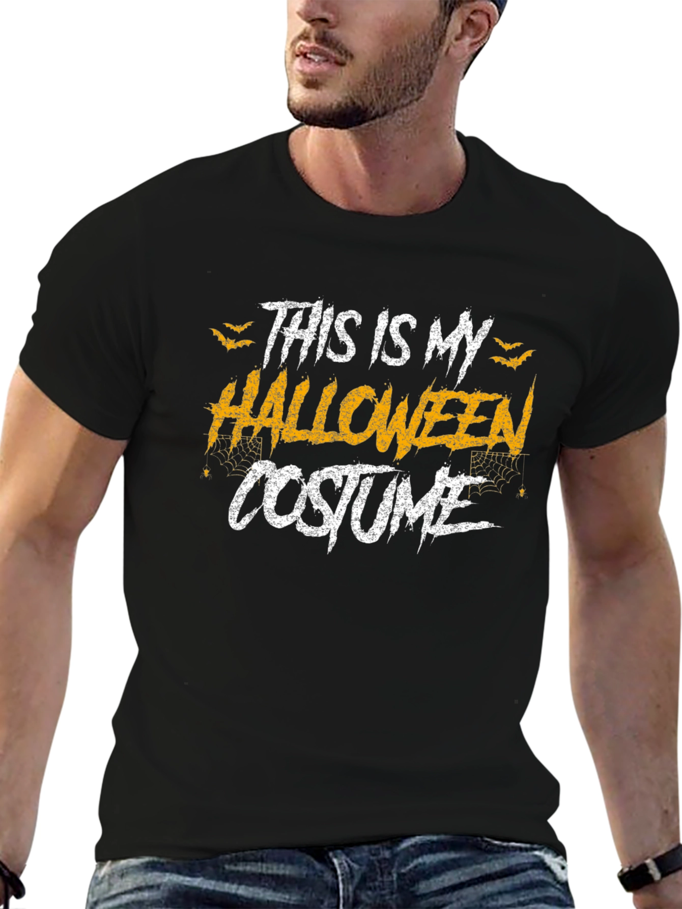 Black Halloween Costume Graphic Tee view 6