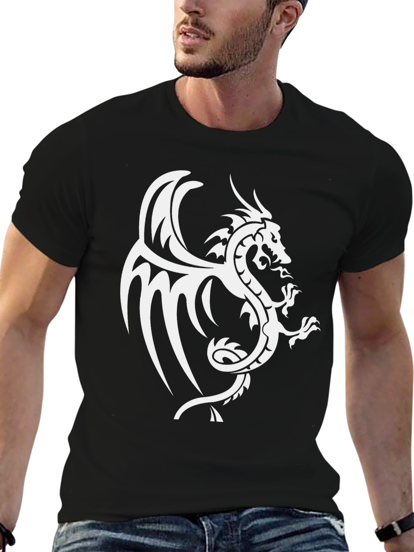 Black Dragon Graphic Black T-Shirt view 6