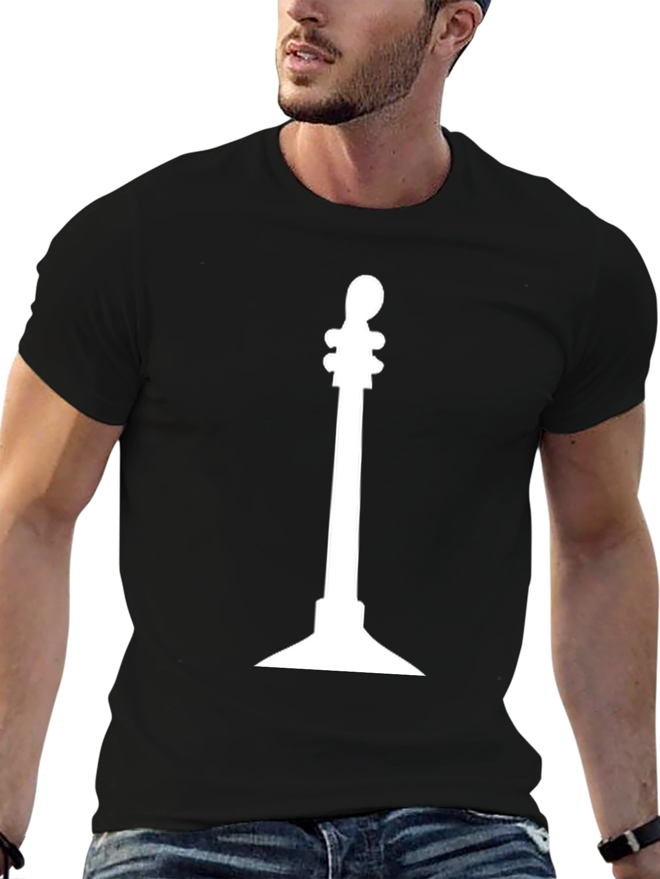 Black Violin Stand Graphic Tee - Musician Style view 6
