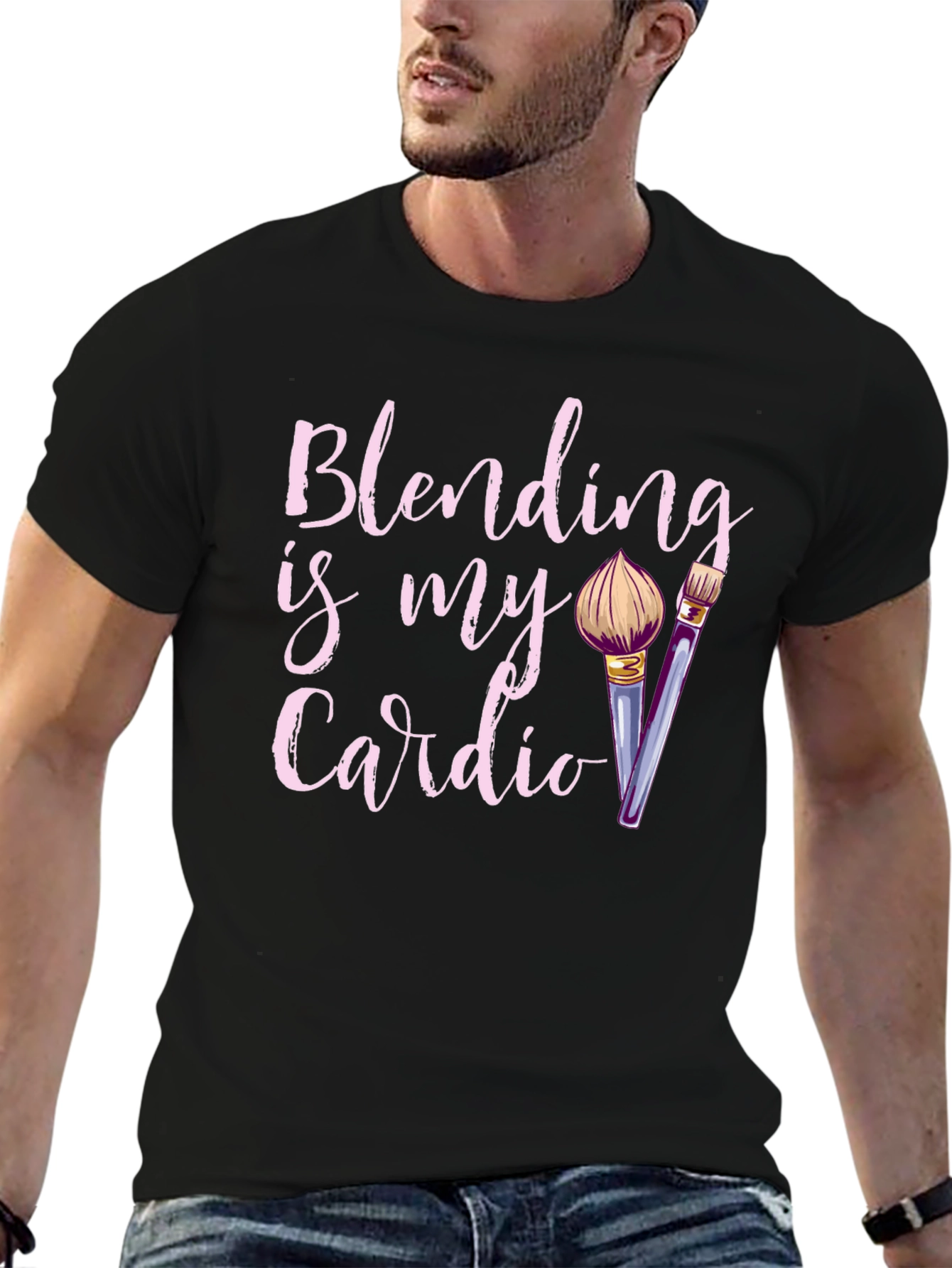 Black Blending Is My Cardio Graphic Tee view 6