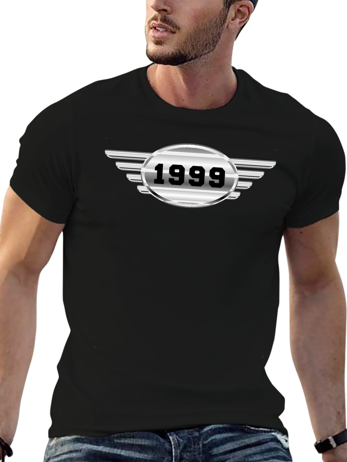 Black 1999 Graphic Tee - Black Short Sleeve Crew Neck view 6