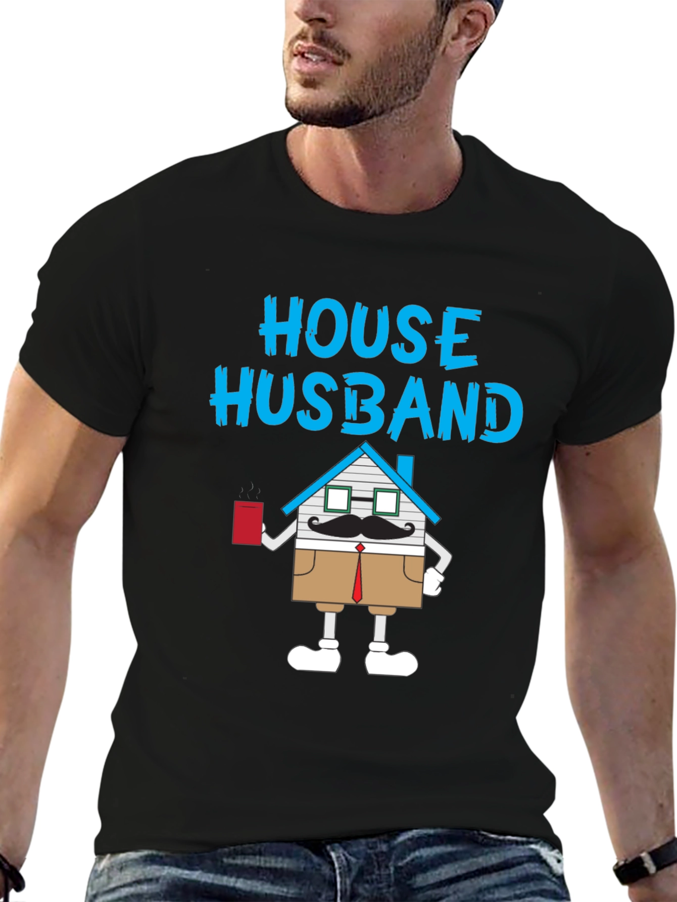 Black House Husband Graphic Novelty T-Shirt view 6