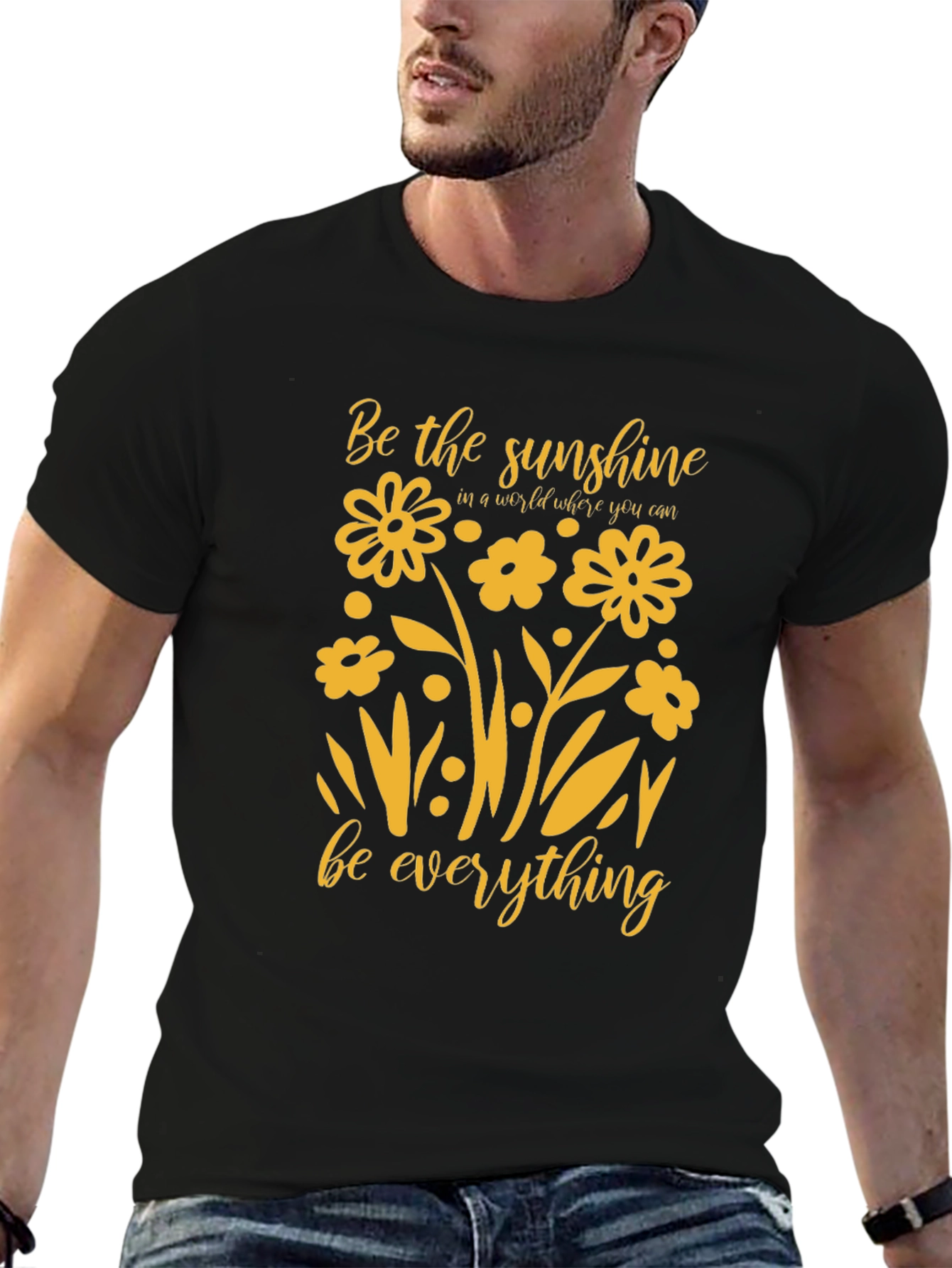 Black Sunshine Graphic T-Shirt - Be the Sunshine view 6