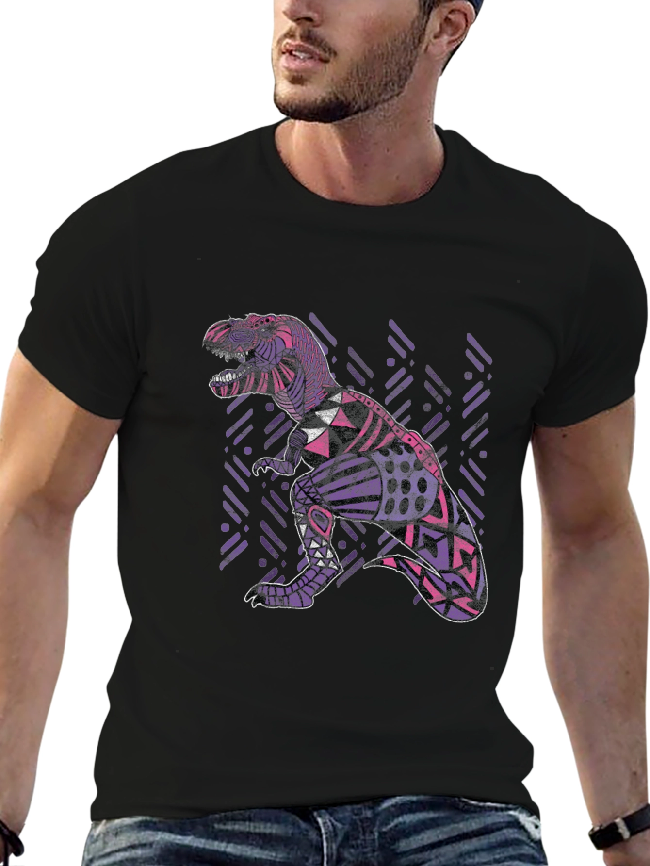 Black Dino Graphic Tee - Black T-Shirt view 6