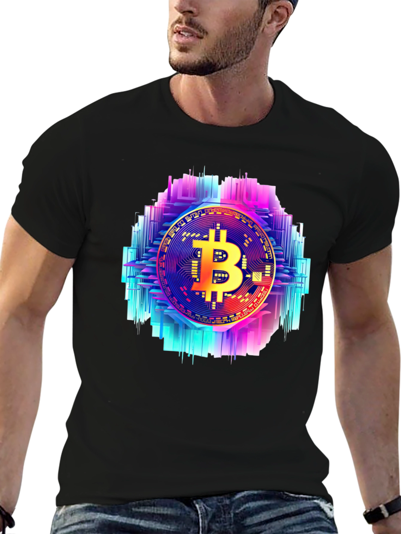 Bitcoin Circuit Graphic Tee - Crypto Style - 6