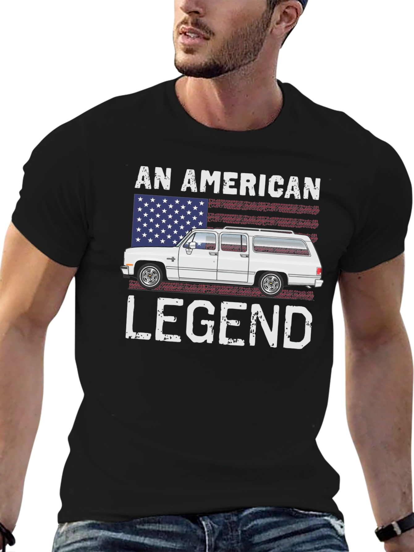 Black American Legend Truck T-Shirt view 6