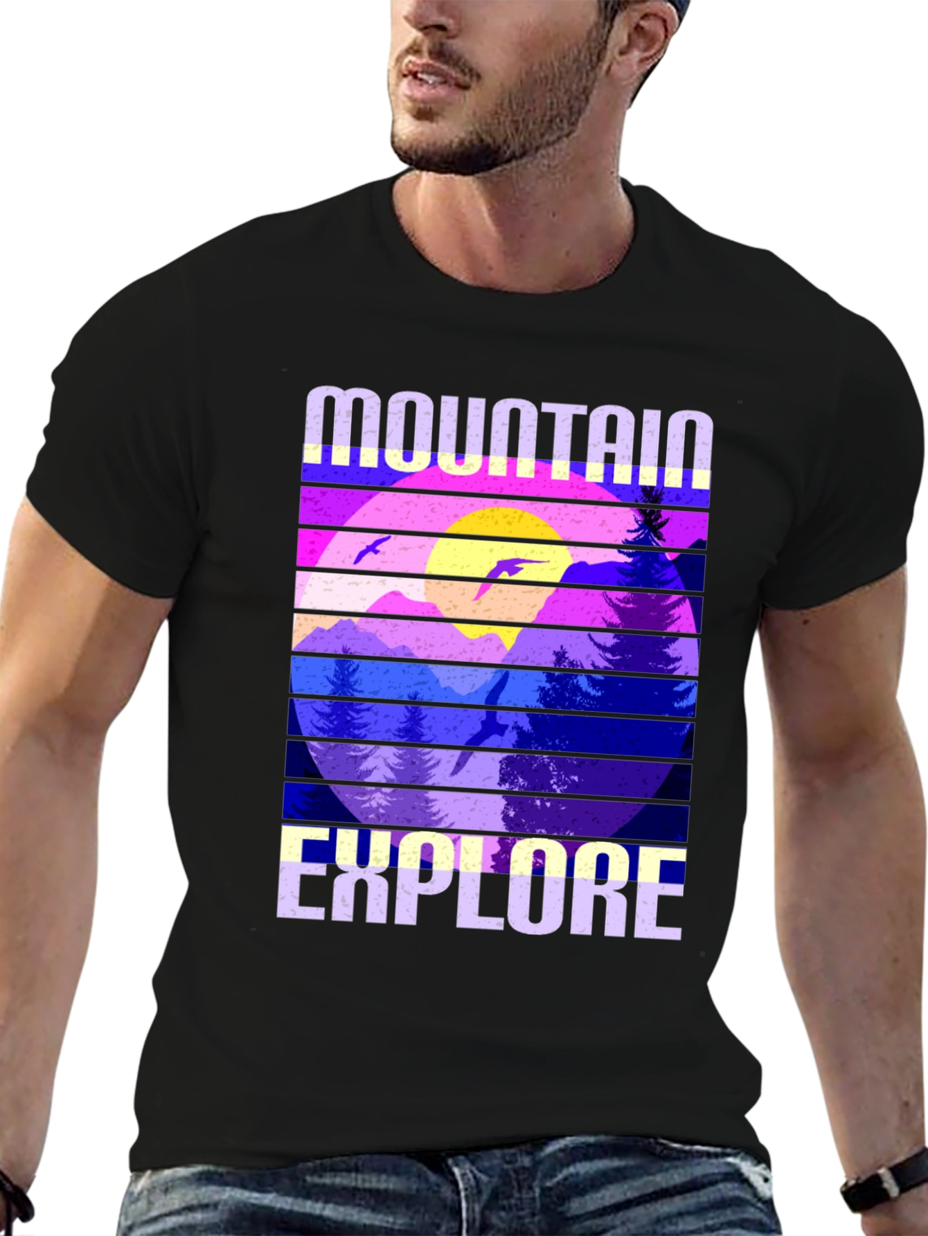 Black Mountain Explore Graphic Tee - Black view 6