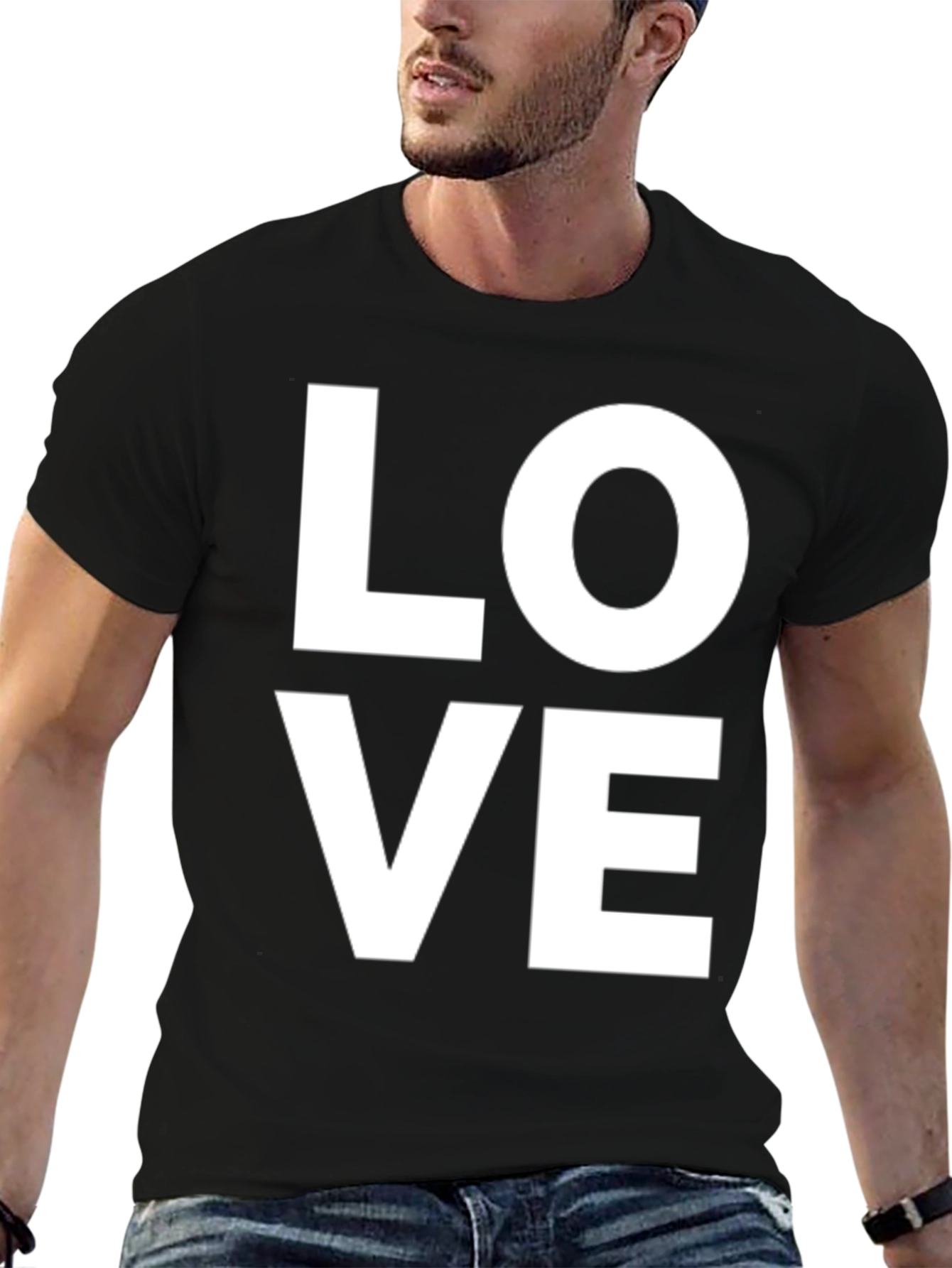 Black Love Graphic Tee - Trendy Casual Shirt view 6