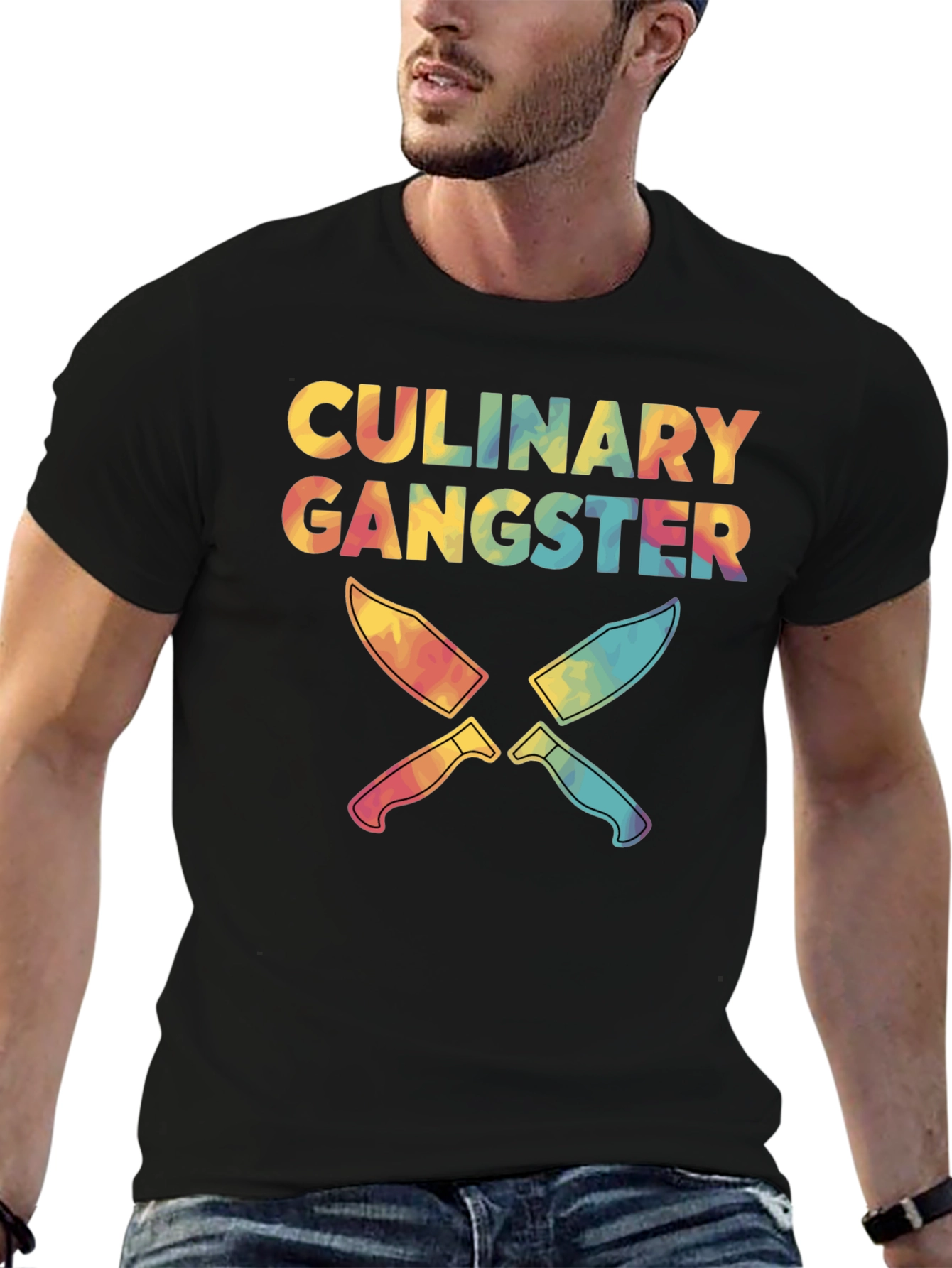 Black Culinary Gangster Tie Dye T-Shirt view 6