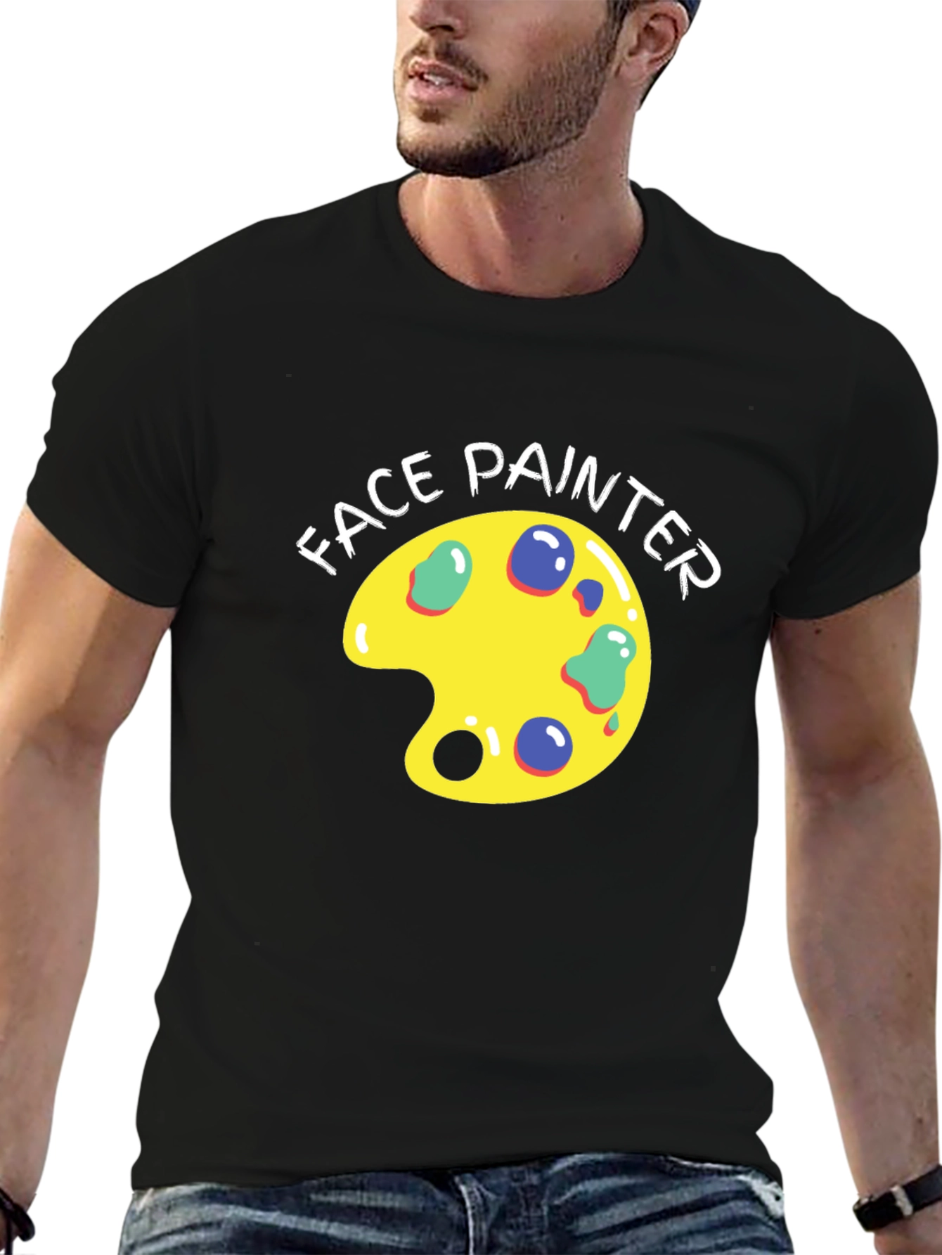 Face Painter T-Shirt - Artistic Palette Design - 6