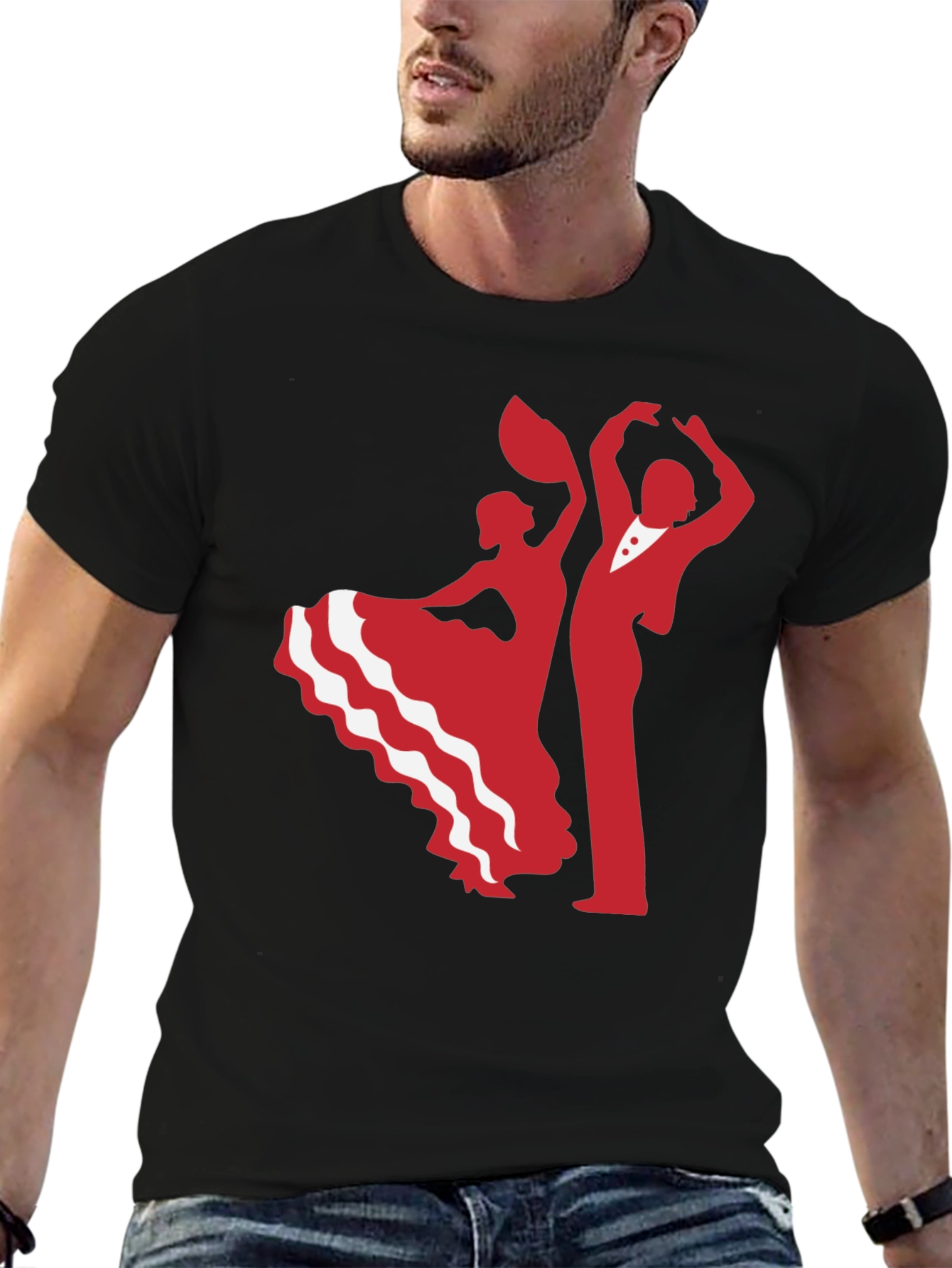 Black Dancing Duo Graphic Tee - Salsa T-Shirt view 6