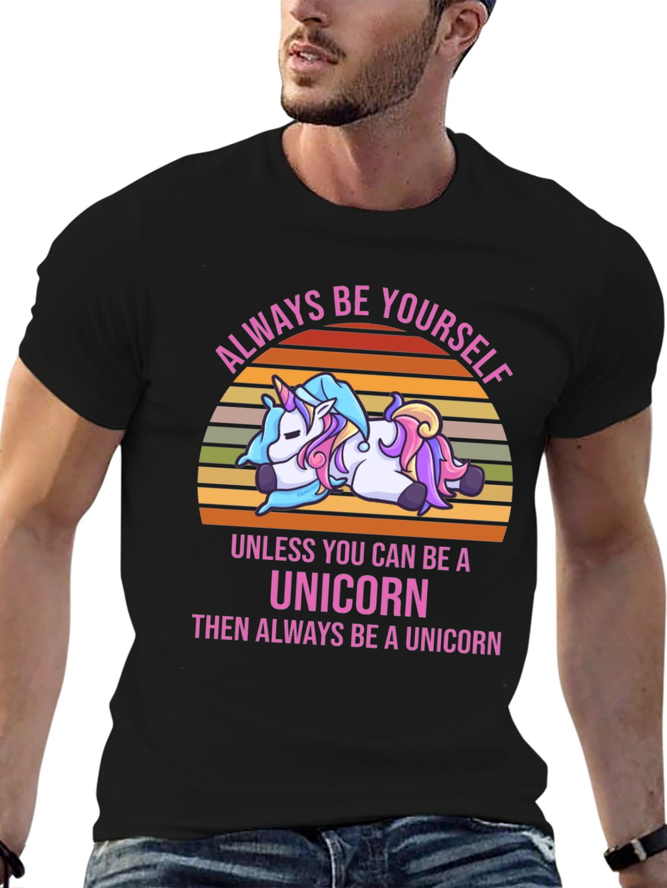 Black Unicorn Graphic Tee - Always Be Yourself view 6