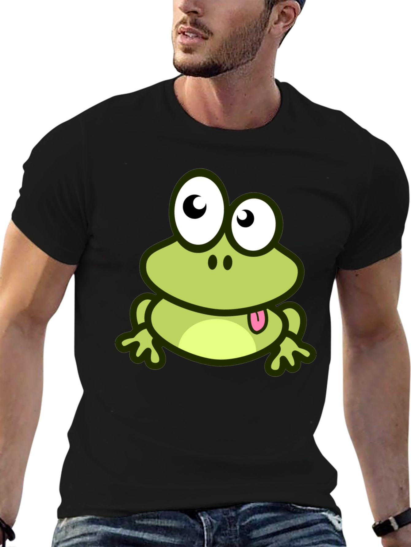 Black Frog Graphic T-Shirt - Casual Style view 6