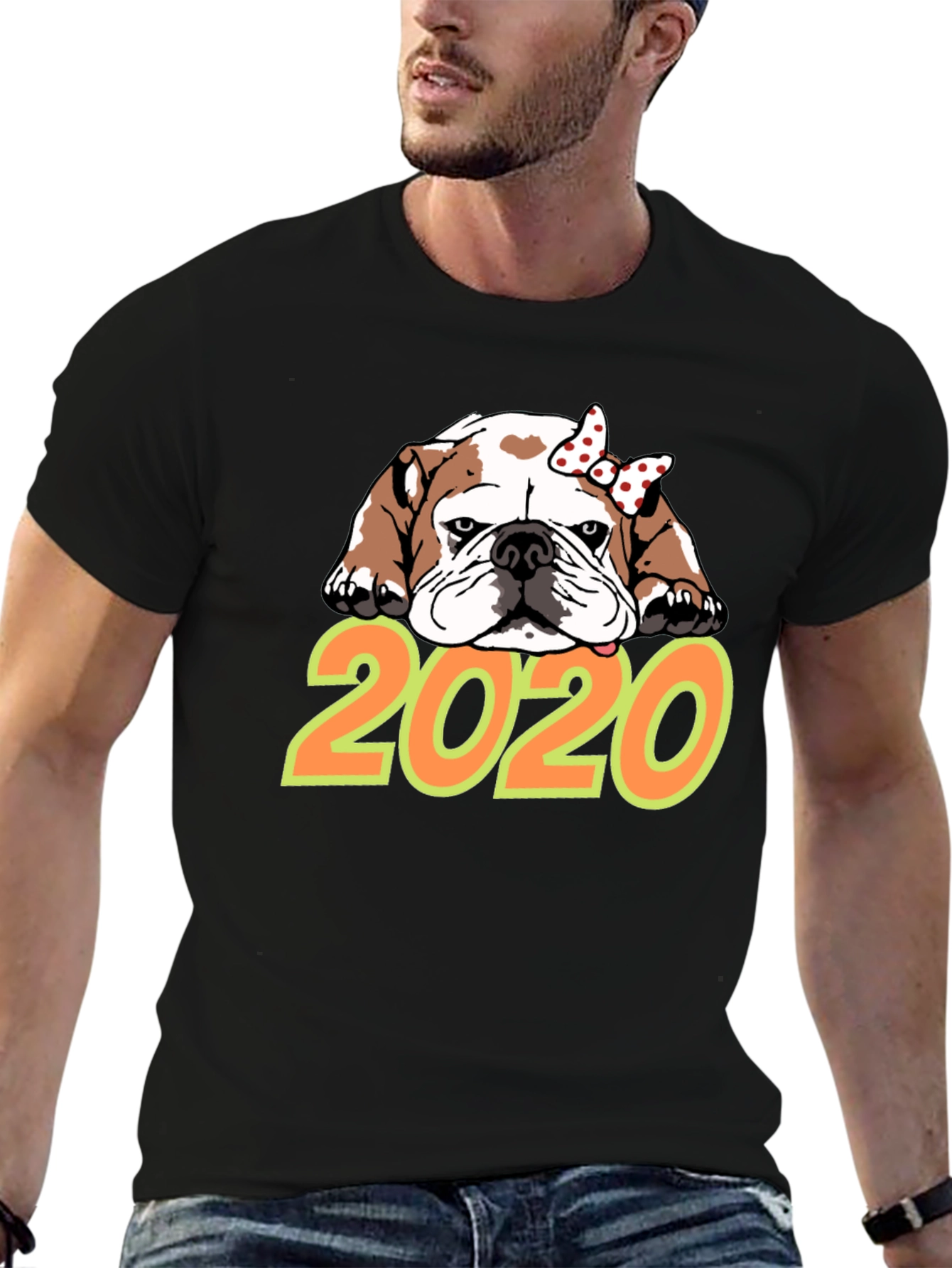 Black Bulldog 2020 Graphic T-Shirt view 6