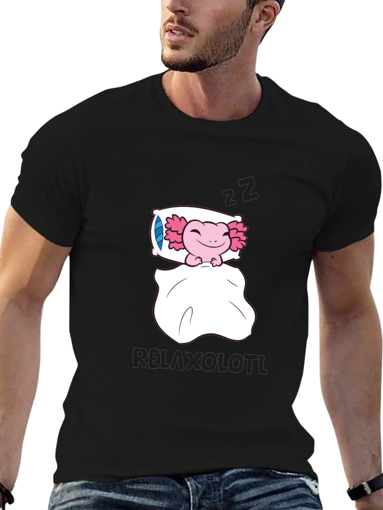 Relaxolotl T-Shirt: Sleepy Axolotl Design - 6