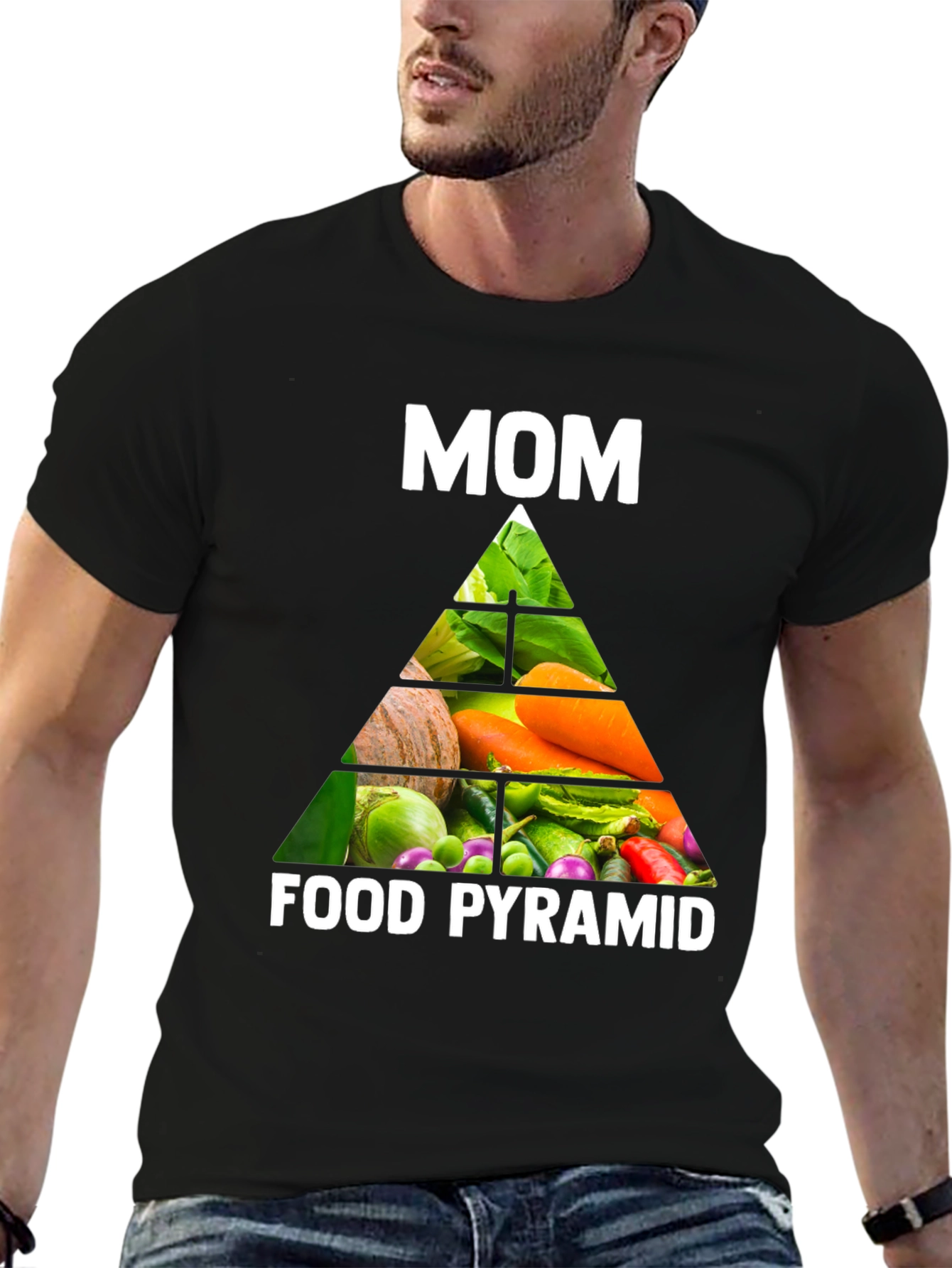 Mom's Food Pyramid T-Shirt - Healthy Eating Tee - 6