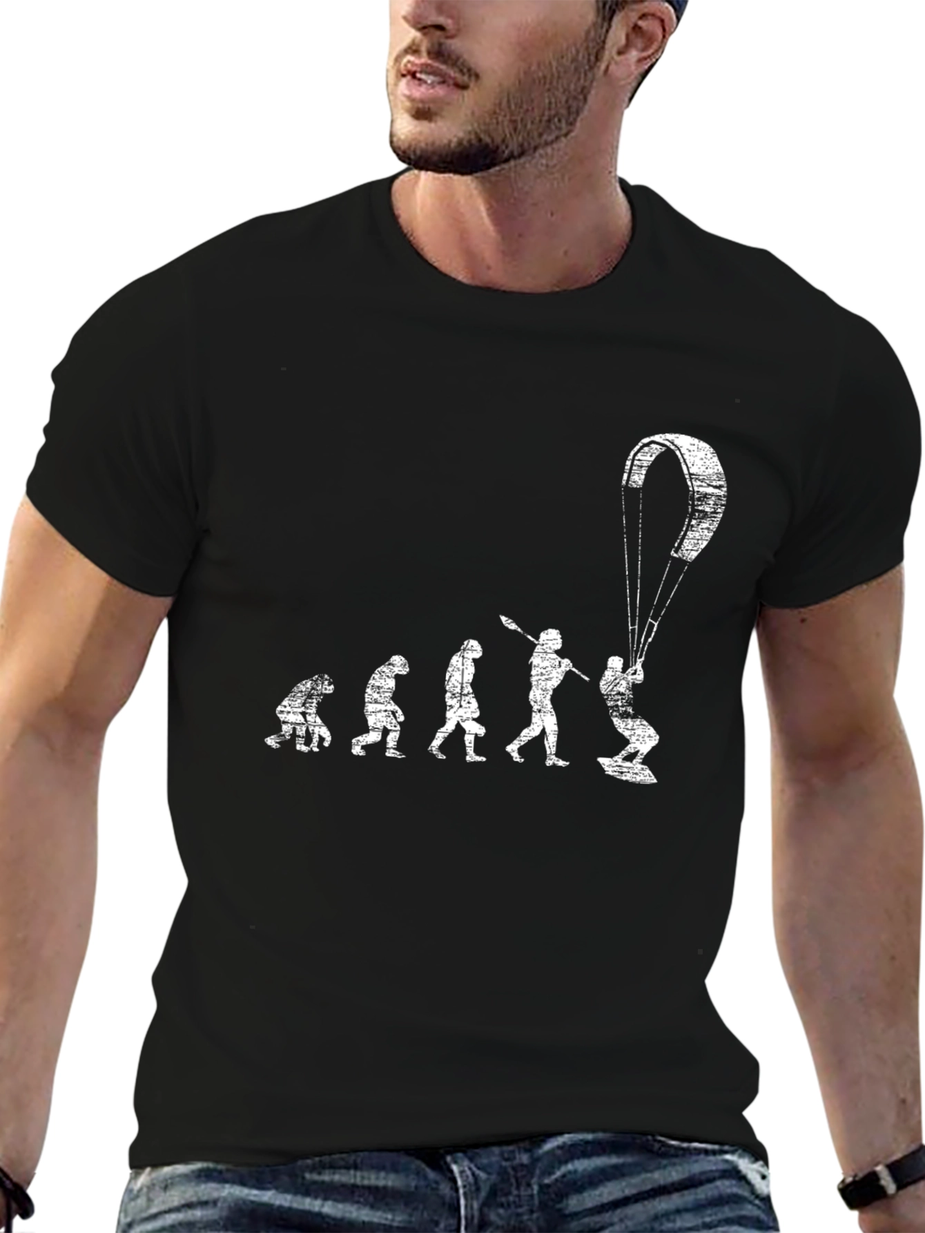 Black Kitesurfing Evolution T-Shirt - Black view 6