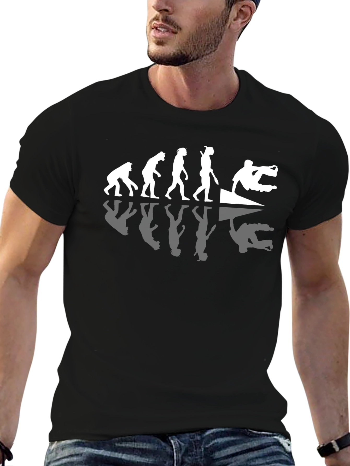 Black Evolution of Parkour Black T-Shirt view 6
