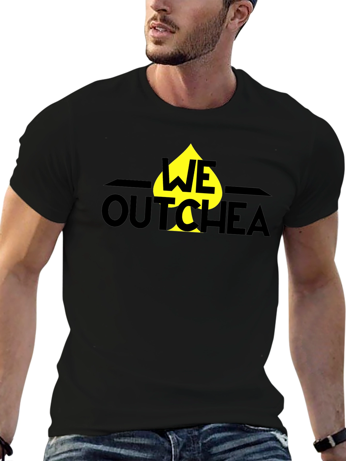 Black We Outchea Spade T-Shirt - Bold Graphic Tee view 6