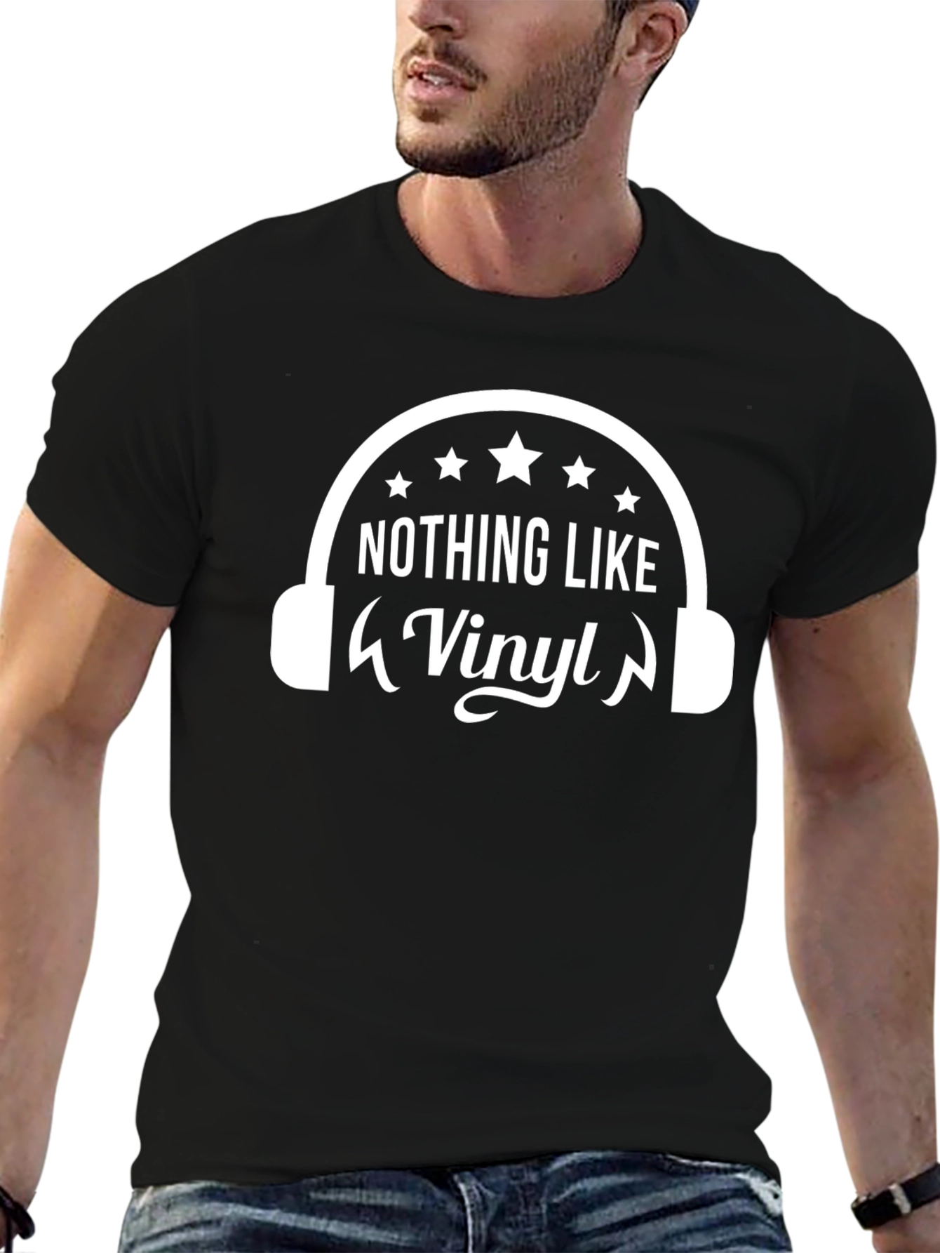 Black Nothing Like Vinyl Black T-Shirt view 6
