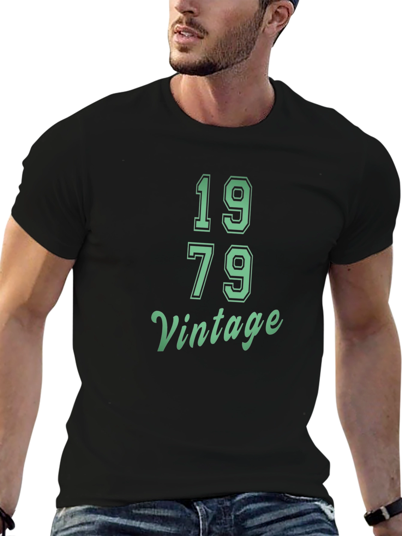 Black Vintage 1979 T-Shirt - Retro Birthday Gift view 6