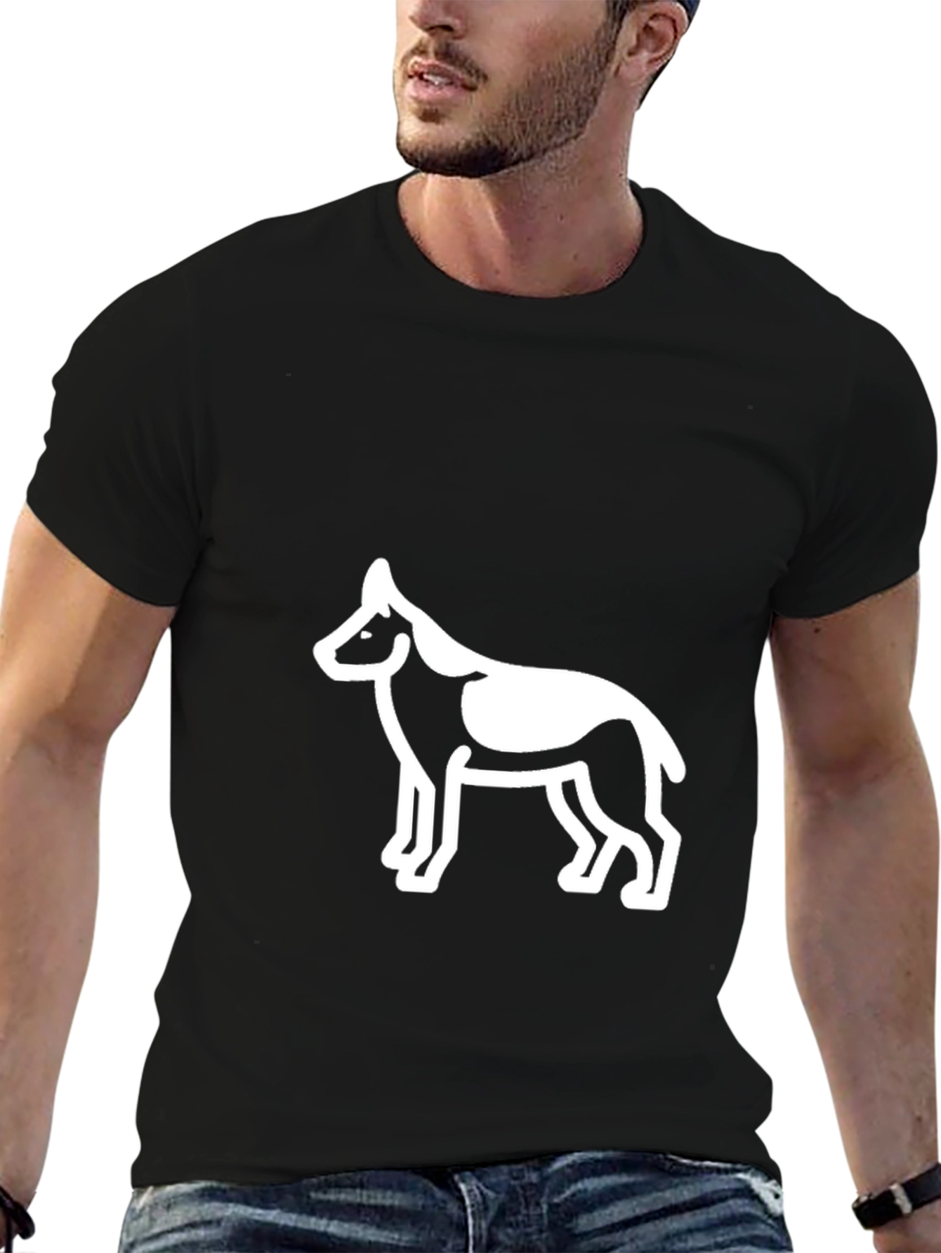 Black Dog Graphic Black T-Shirt view 6