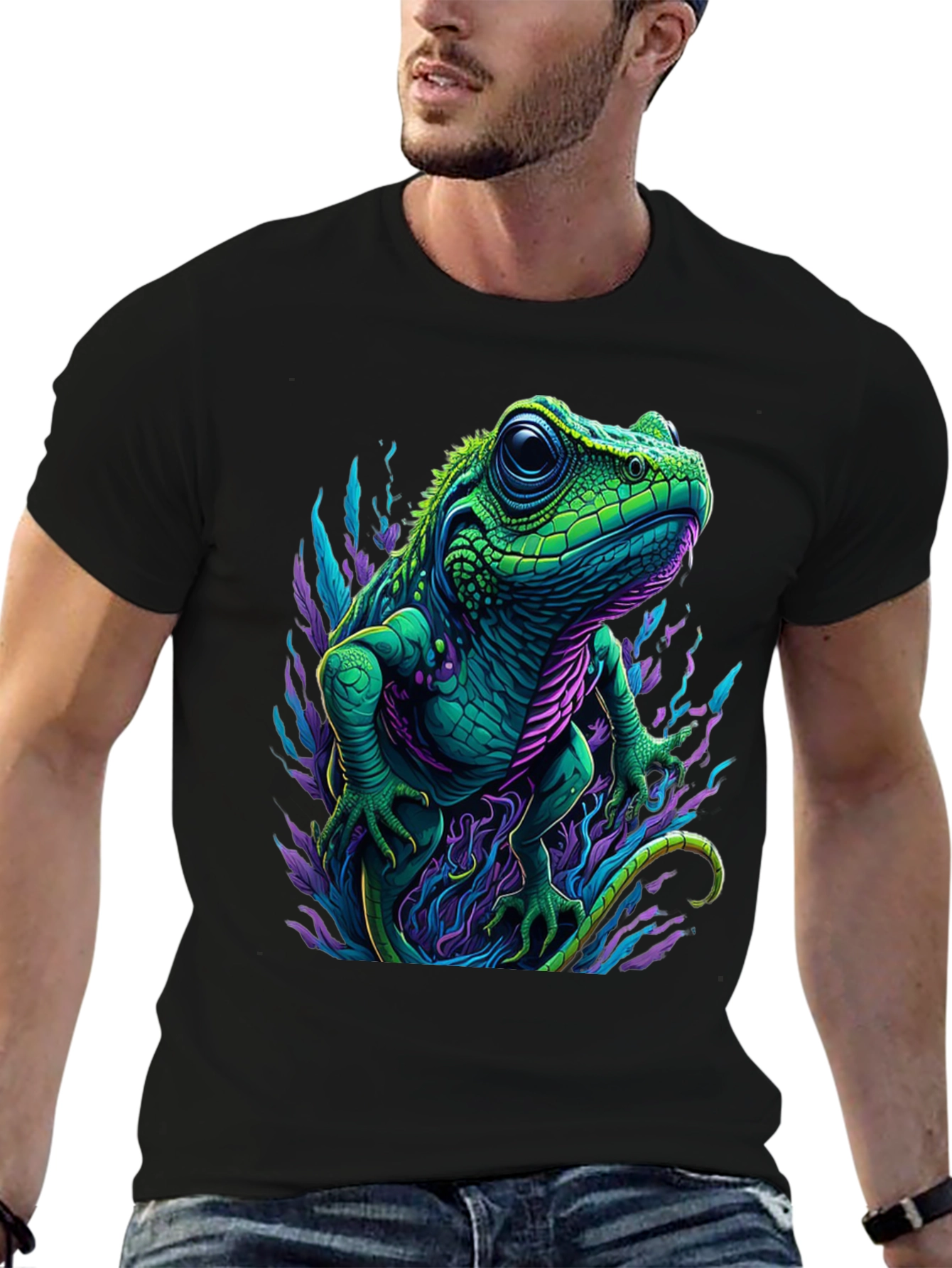 Black Lizard Graphic T-Shirt view 6