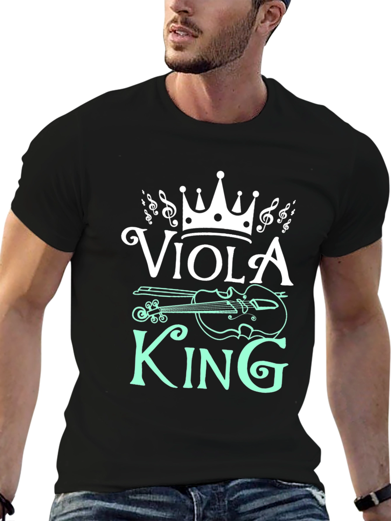 Black Viola King Graphic T-Shirt - Music Lover Tee view 6