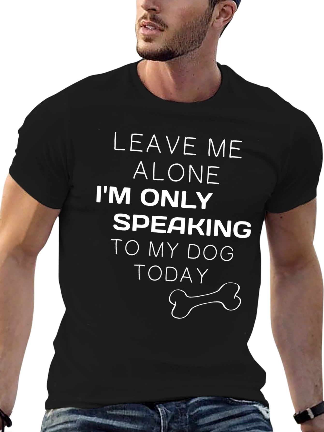 Black Dog Lover T-Shirt - Leave Me Alone, Dog Today view 6