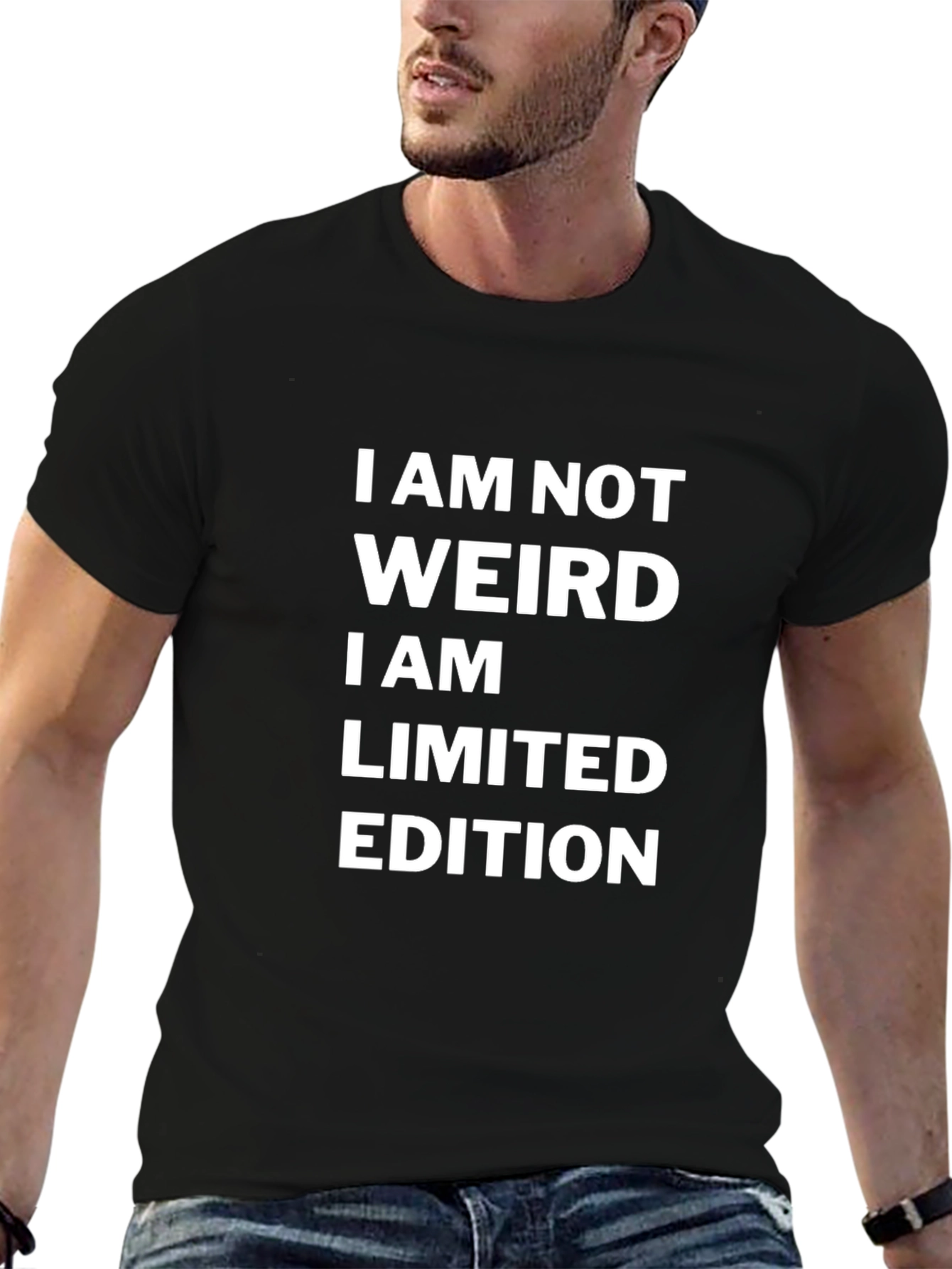 Black I Am Not Weird T-Shirt - Limited Edition Black Tee view 6
